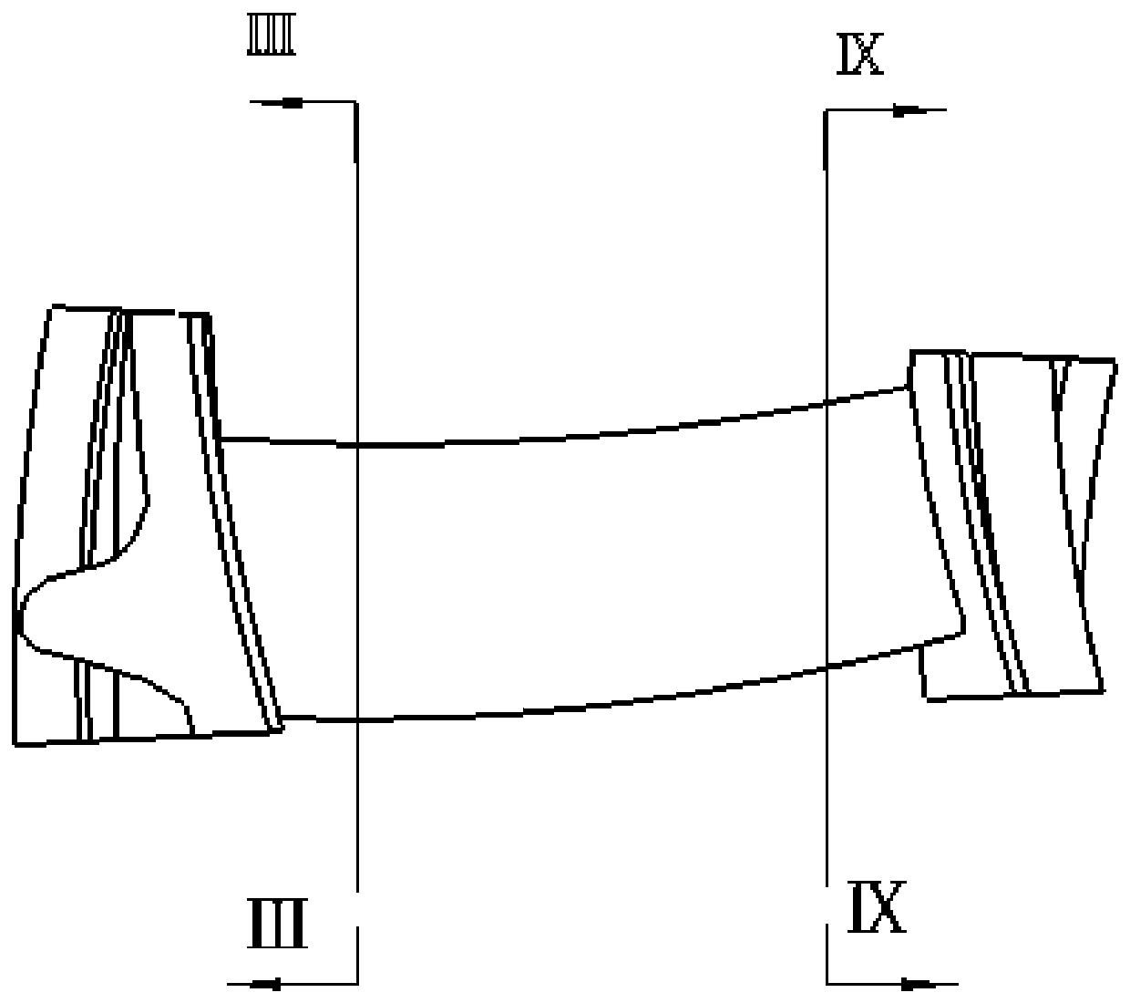 Guide blade machining method