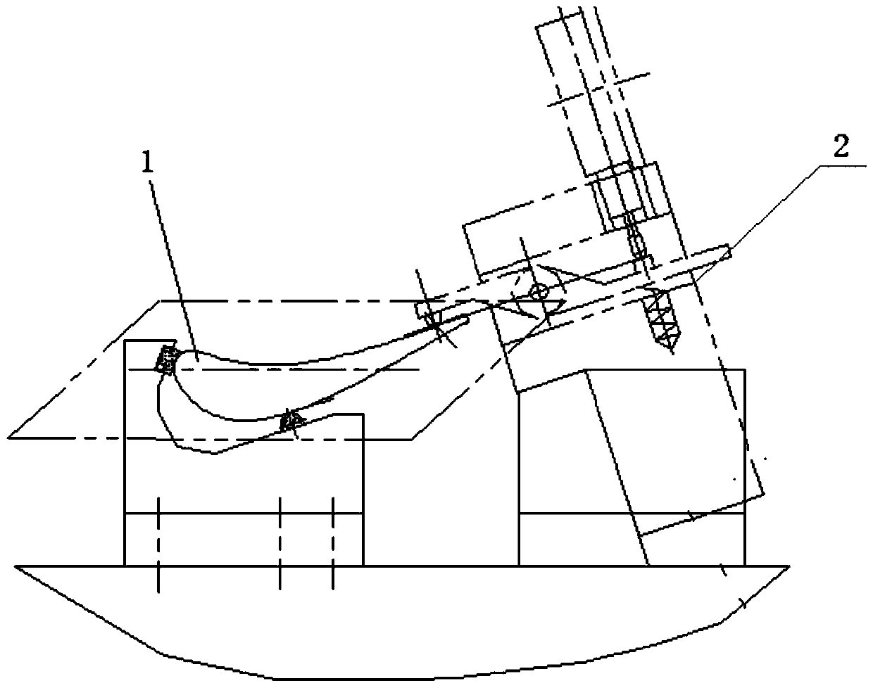 Guide blade machining method