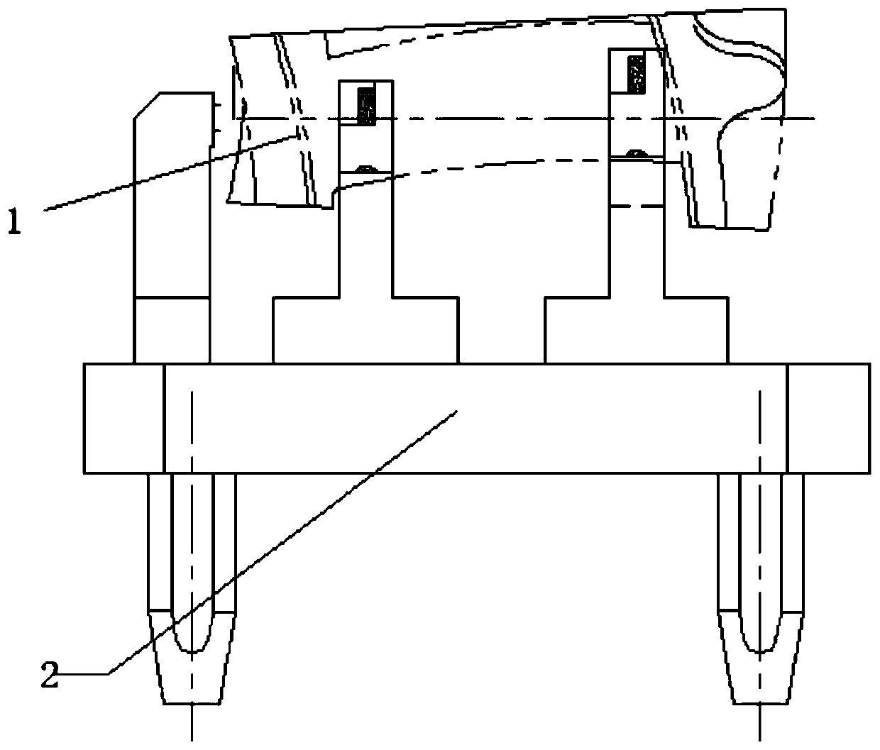 Guide blade machining method