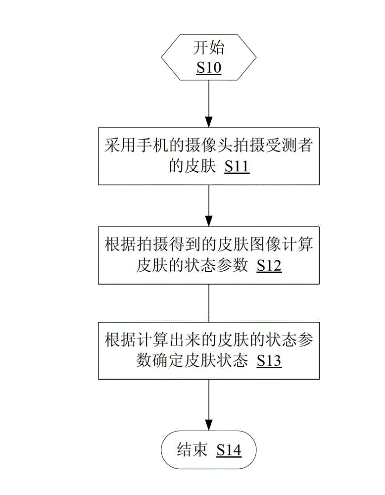 Mobile phone capable of detecting skin state and use method thereof