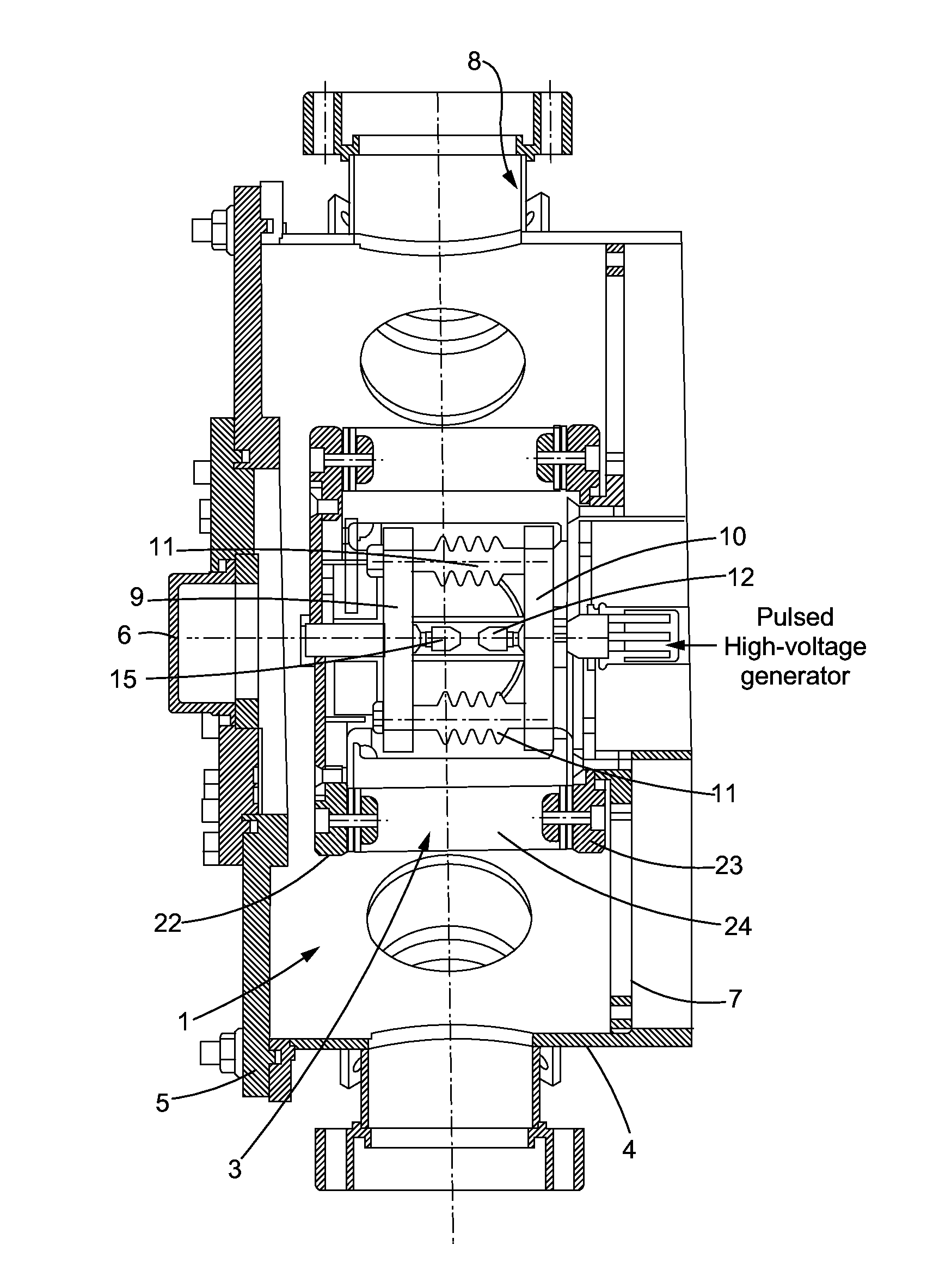 Relativistic Vacuum Diode for Shock Compression of a Substance