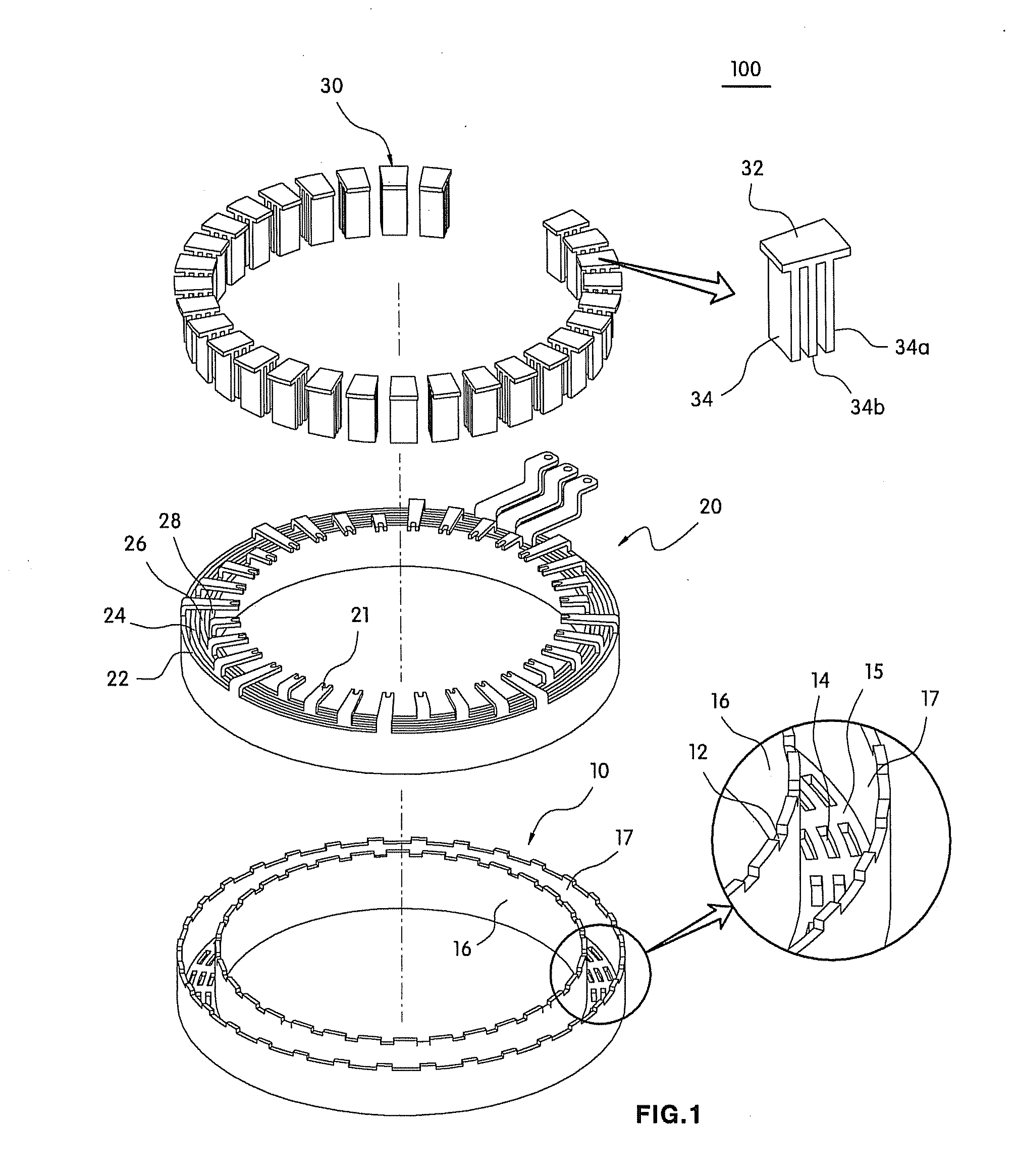 Terminal assembly for motor of hybrid vehicle