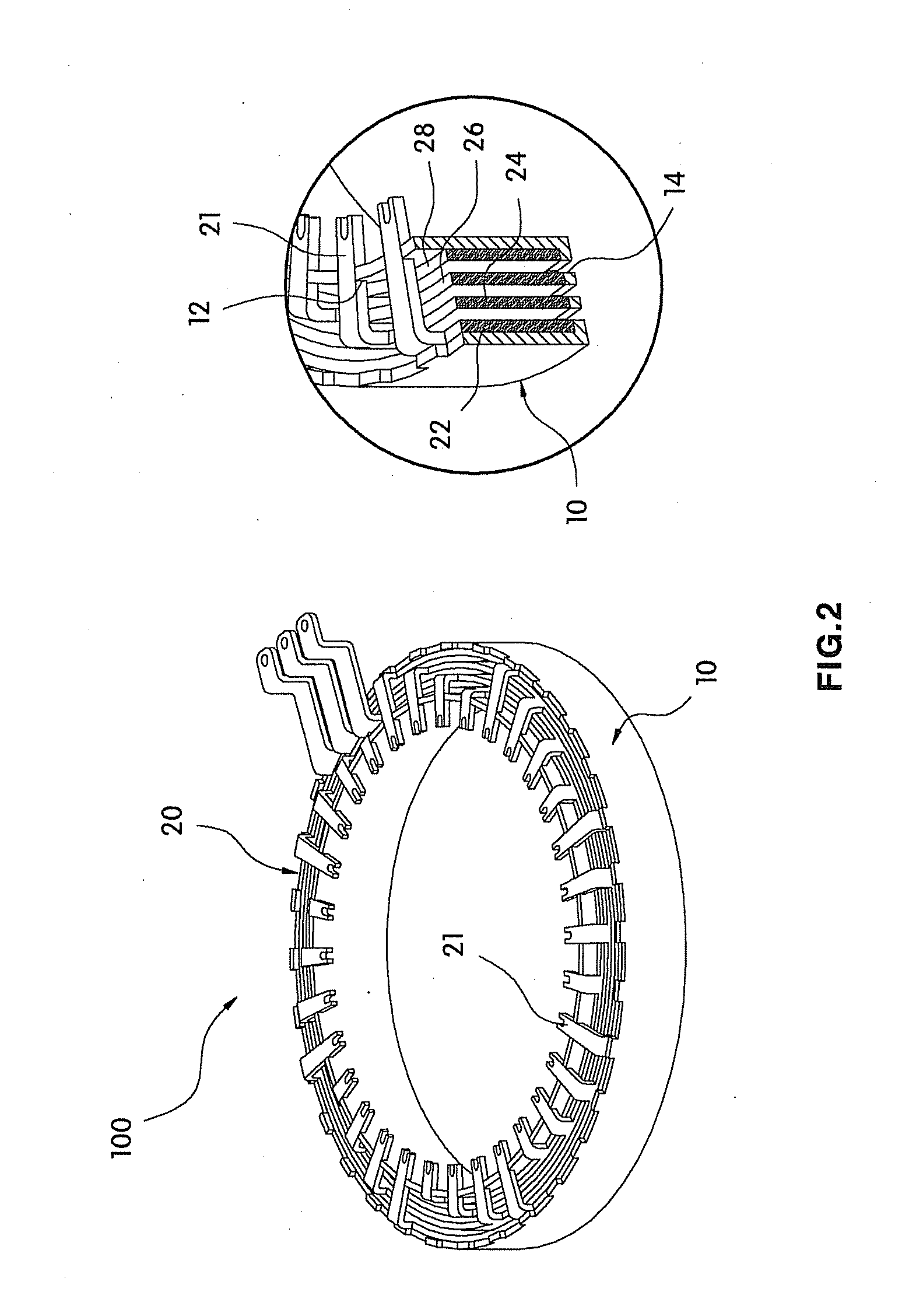 Terminal assembly for motor of hybrid vehicle
