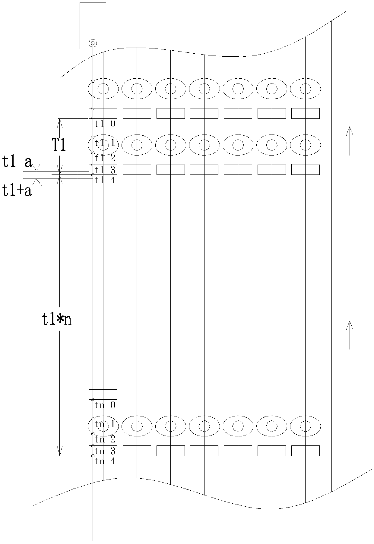 Base material graph-text length control method in compounding process