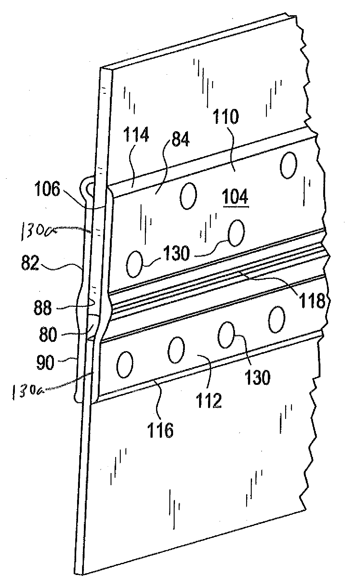 Butt joint for trailer side wall