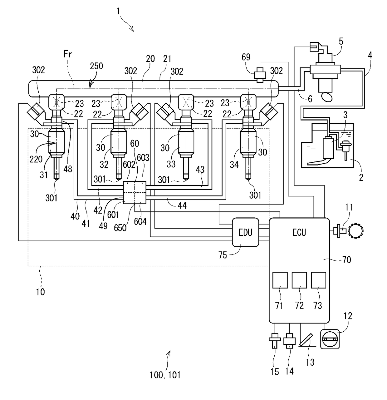 Characteristic determining apparatus and control device using same