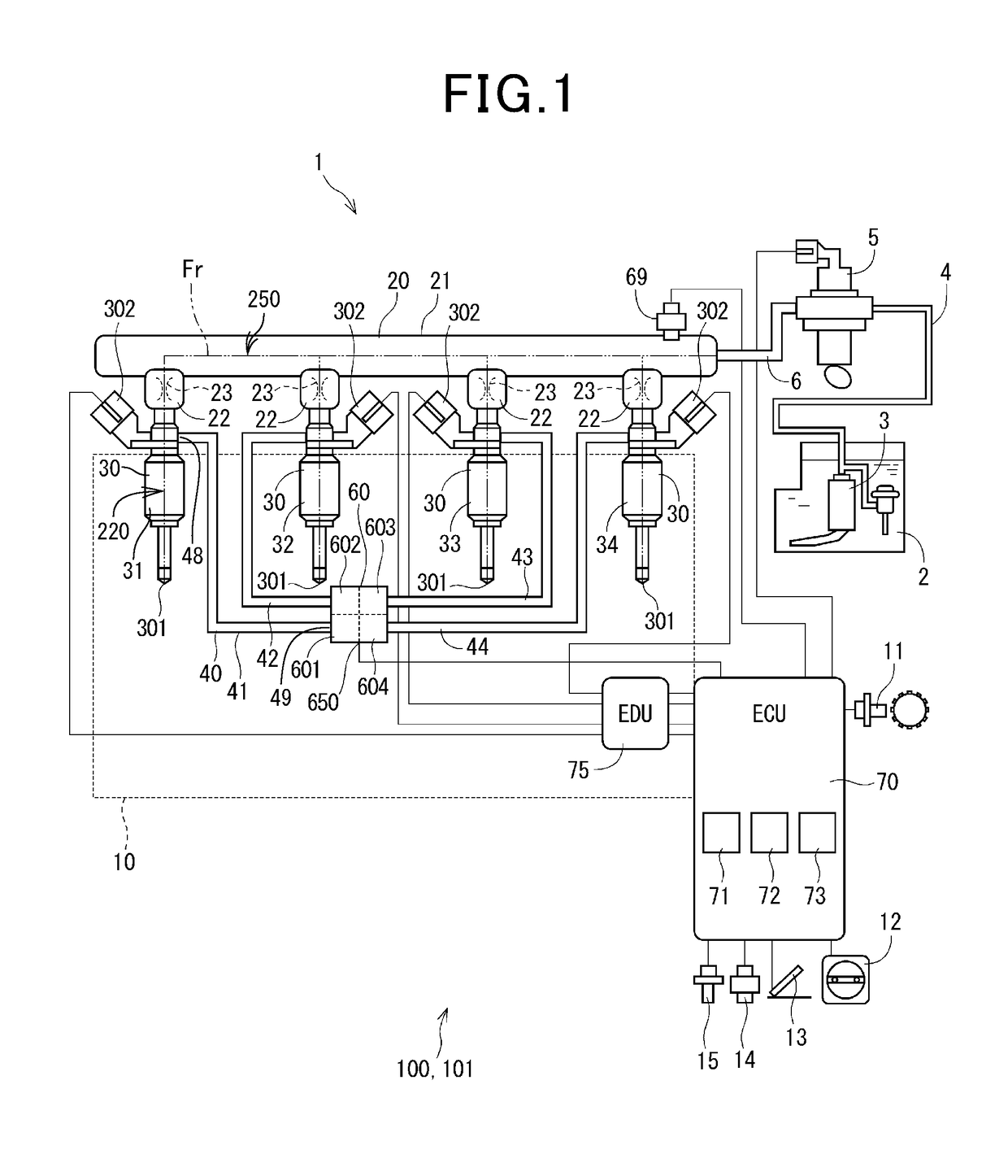 Characteristic determining apparatus and control device using same