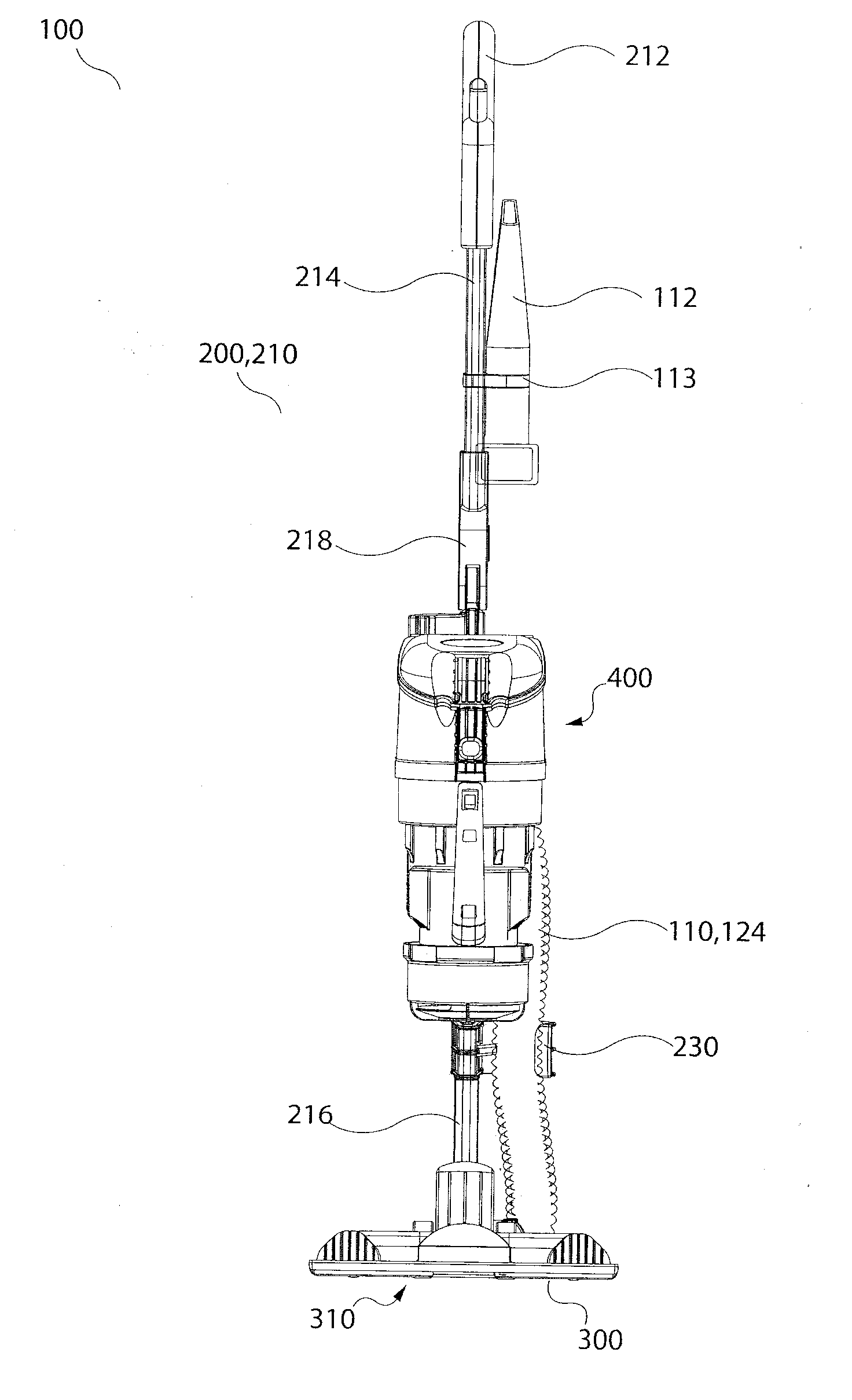 Surface cleaning apparatus with different cleaning configurations