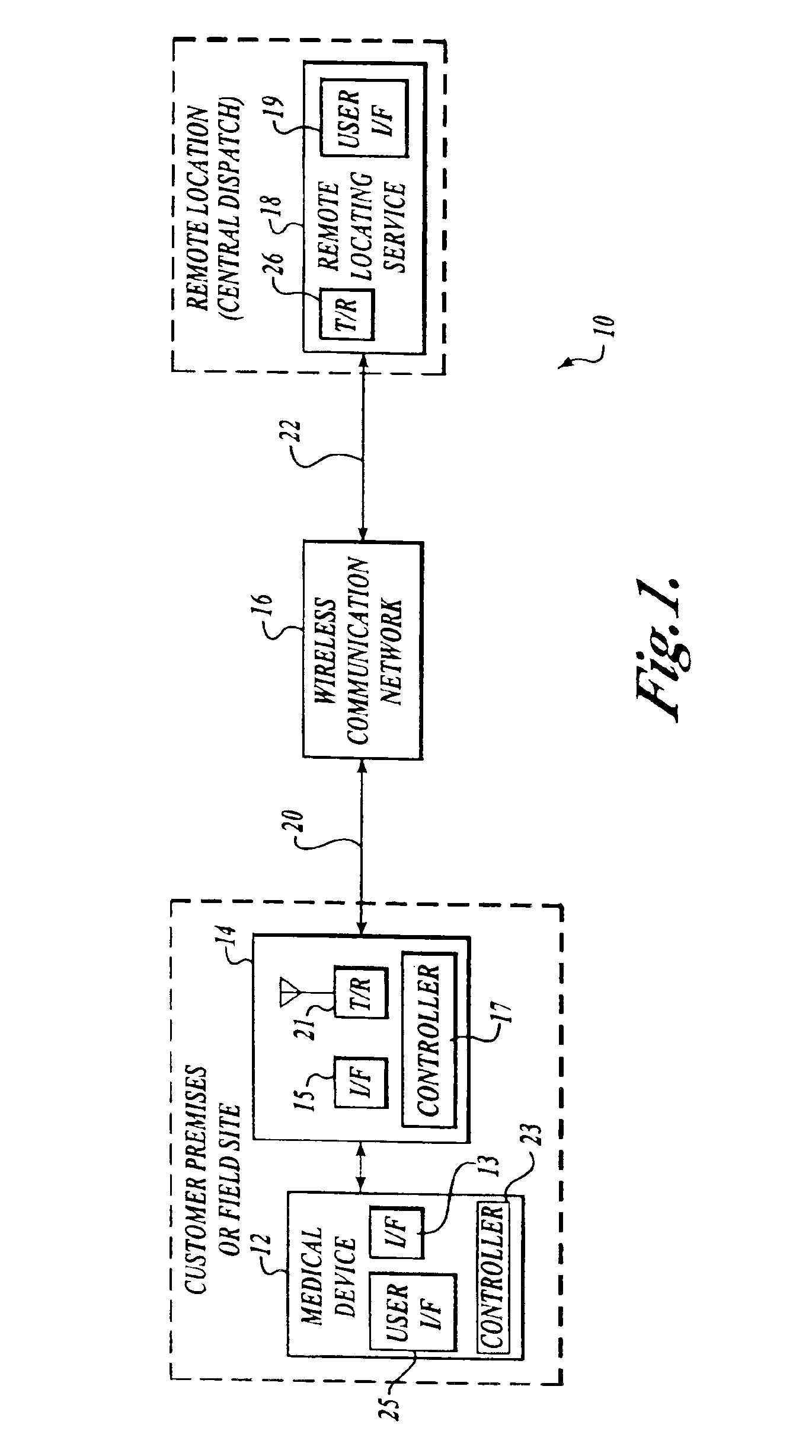Method and system for locating a portable medical device