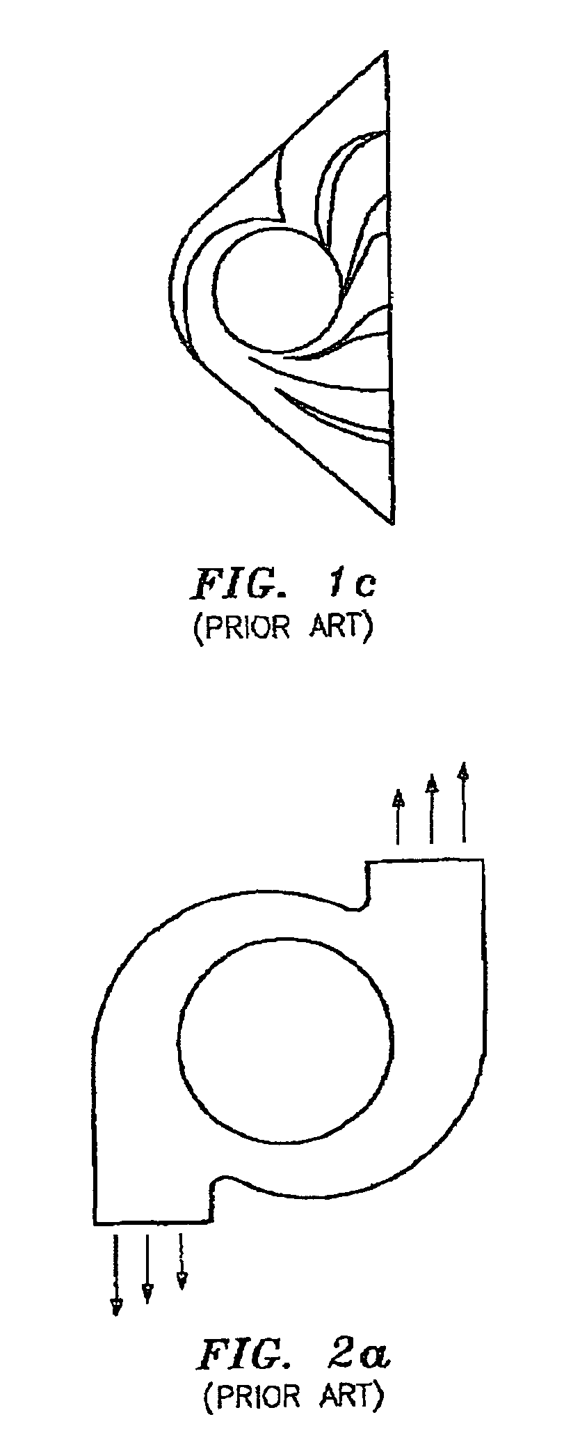 Centrifugal blower with partitioned scroll diffuser