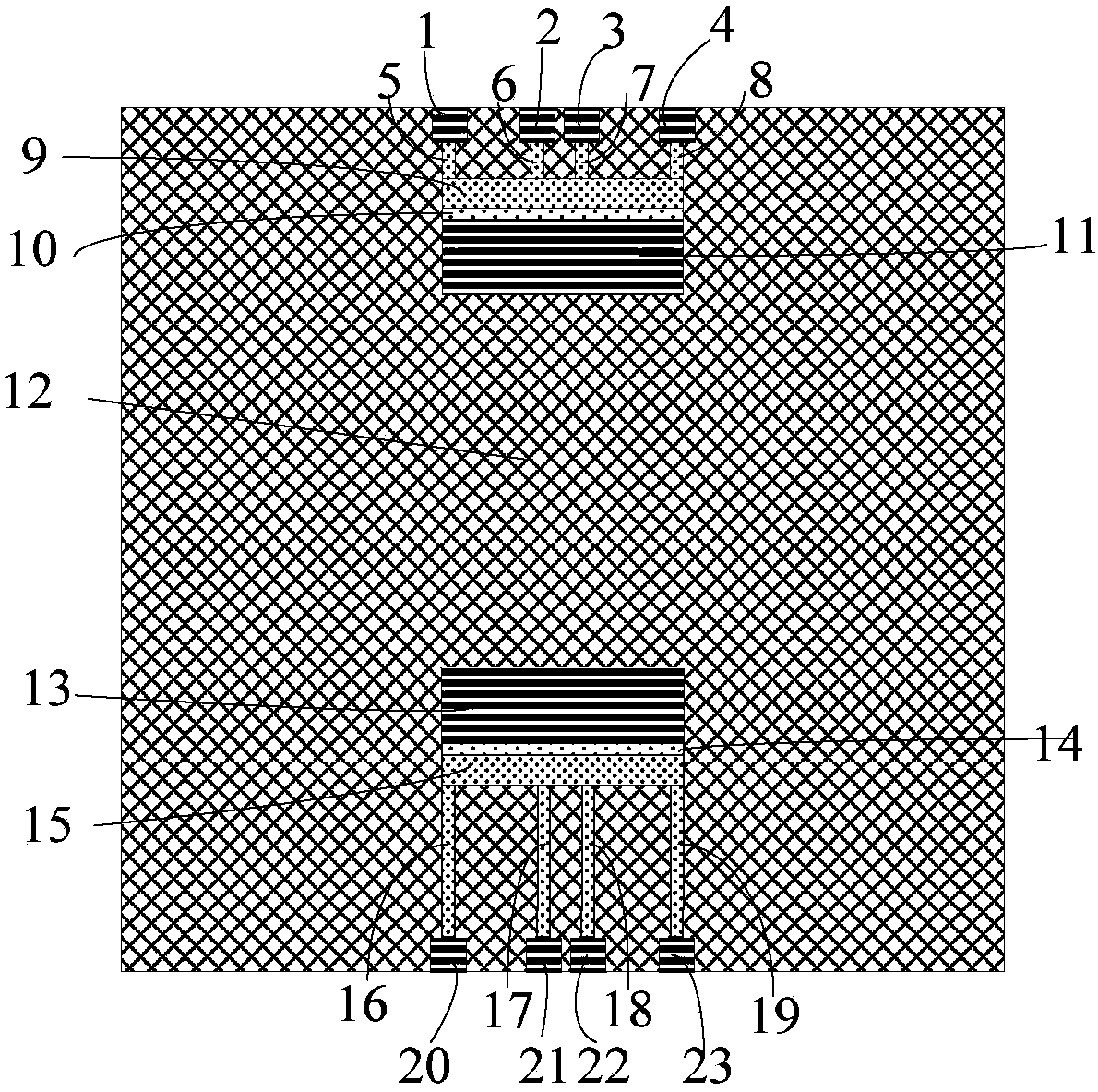 High-sensitivity micro-nano giant piezoresistive rain sensor and its preparation method and measurement structure