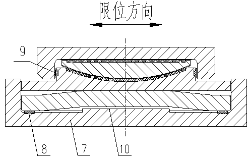 A vertical vibration isolation spherical steel bearing with a disc structure vibration isolator