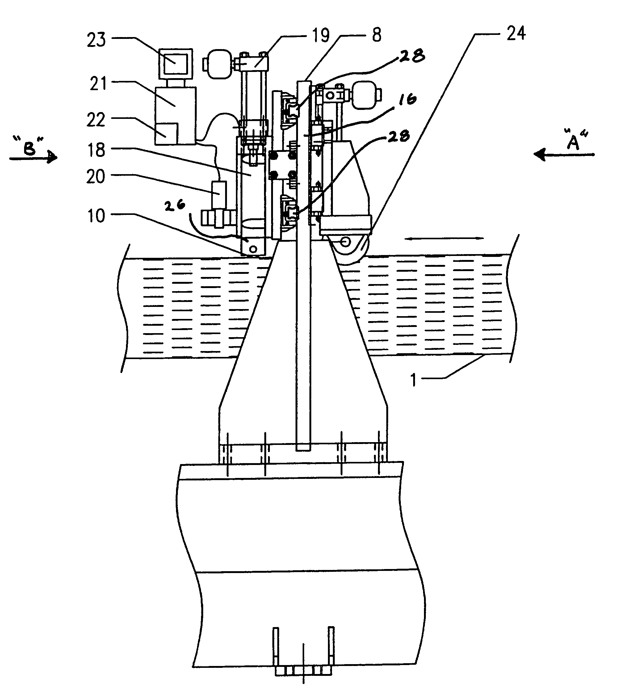 Method and apparatus to reduce the width of a slot or opening in a pipe, tube or other object