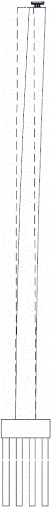 Magnetic suspension type bridge main tower pylon top displacement measurement device and measurement method thereof