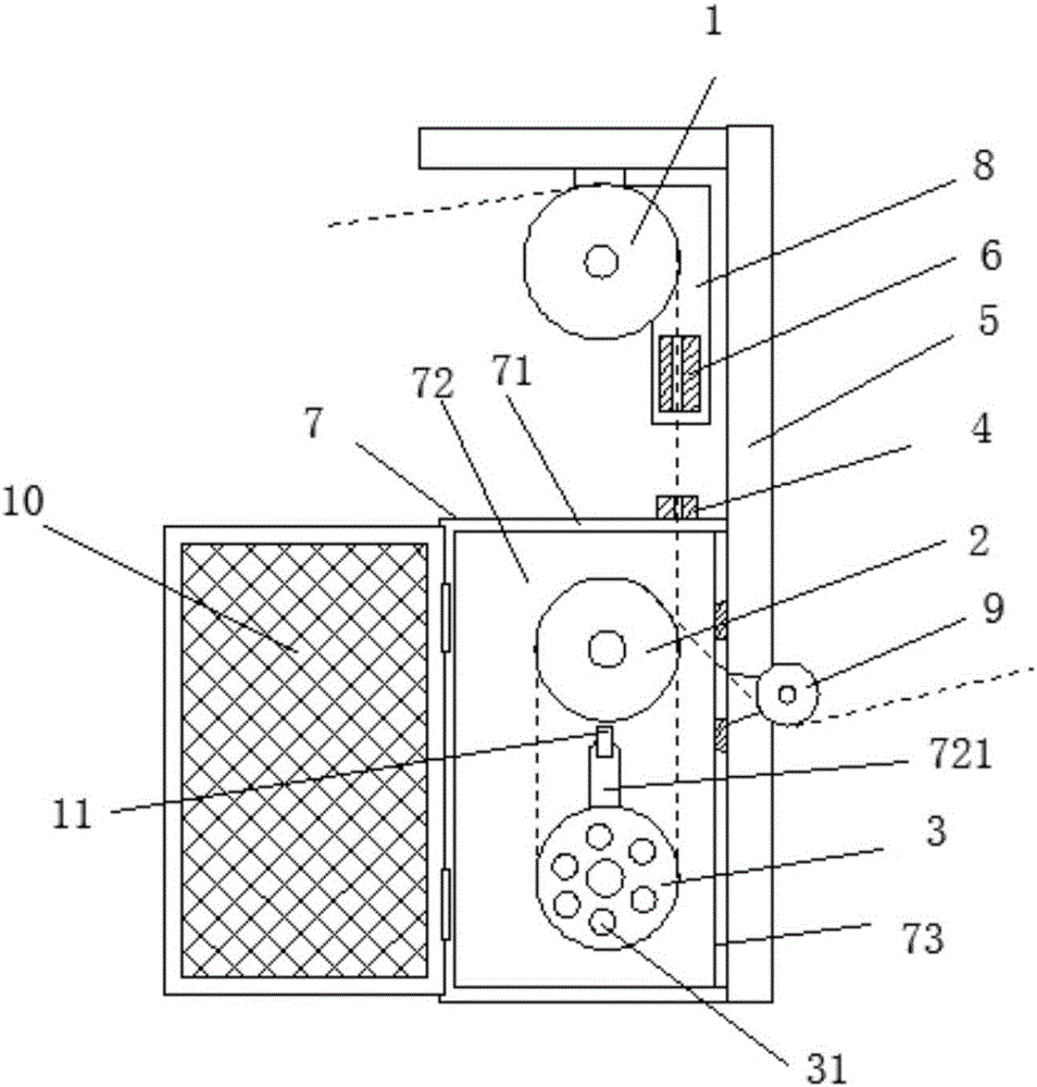 Wire release protection device of wire drawing machine