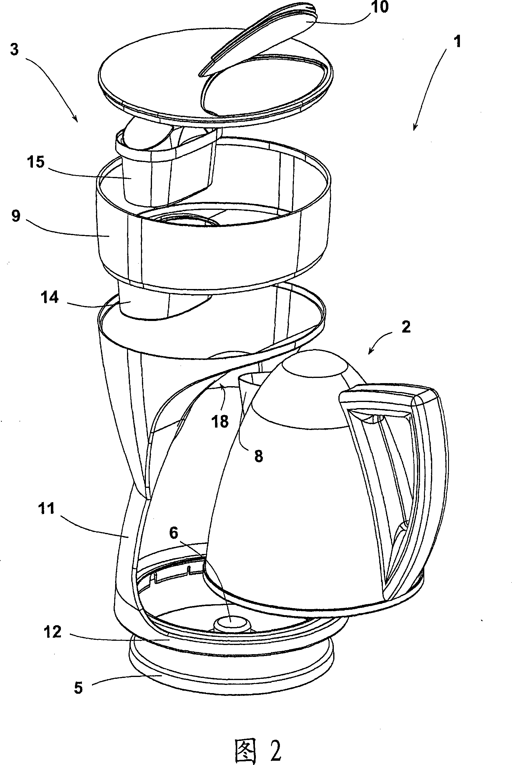 Water boiling device and filter device therefor