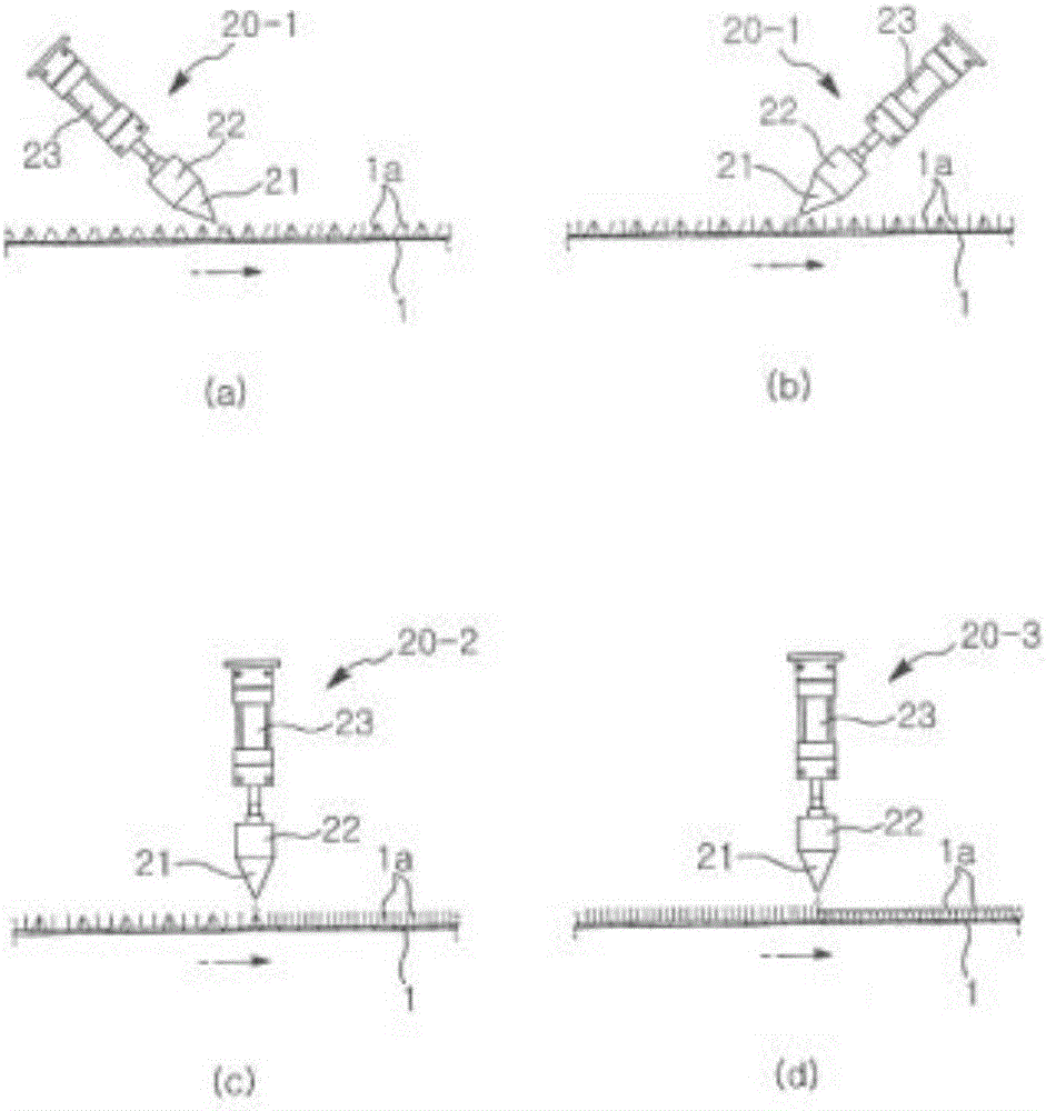 A raising processing device for raised fabric