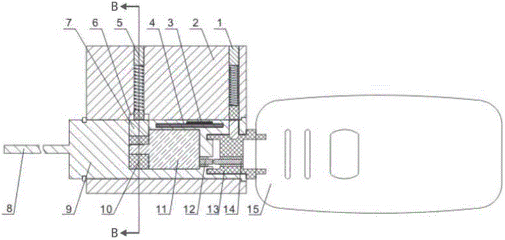 Micro power consumption simple intelligent electronic lock head