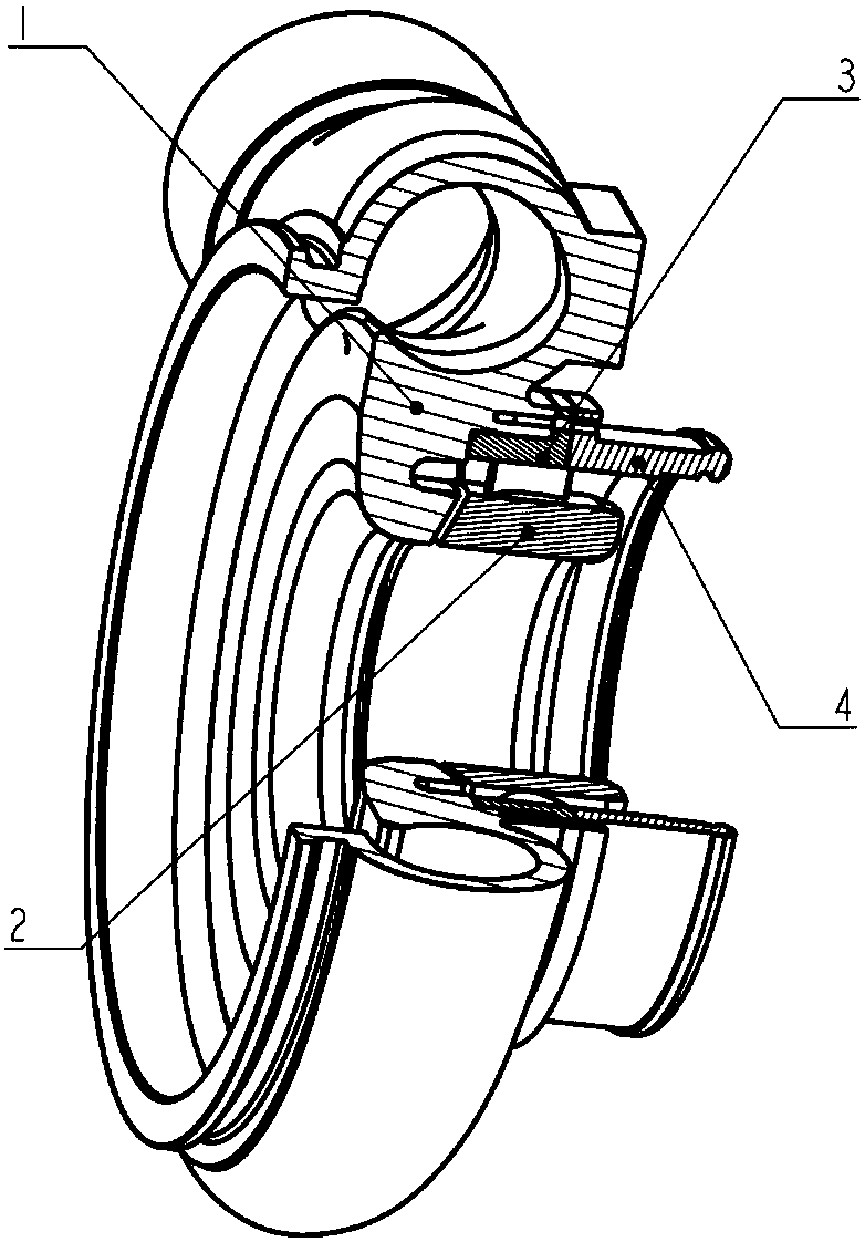 Blade type casing treatment device based on gas compressor volute asymmetry