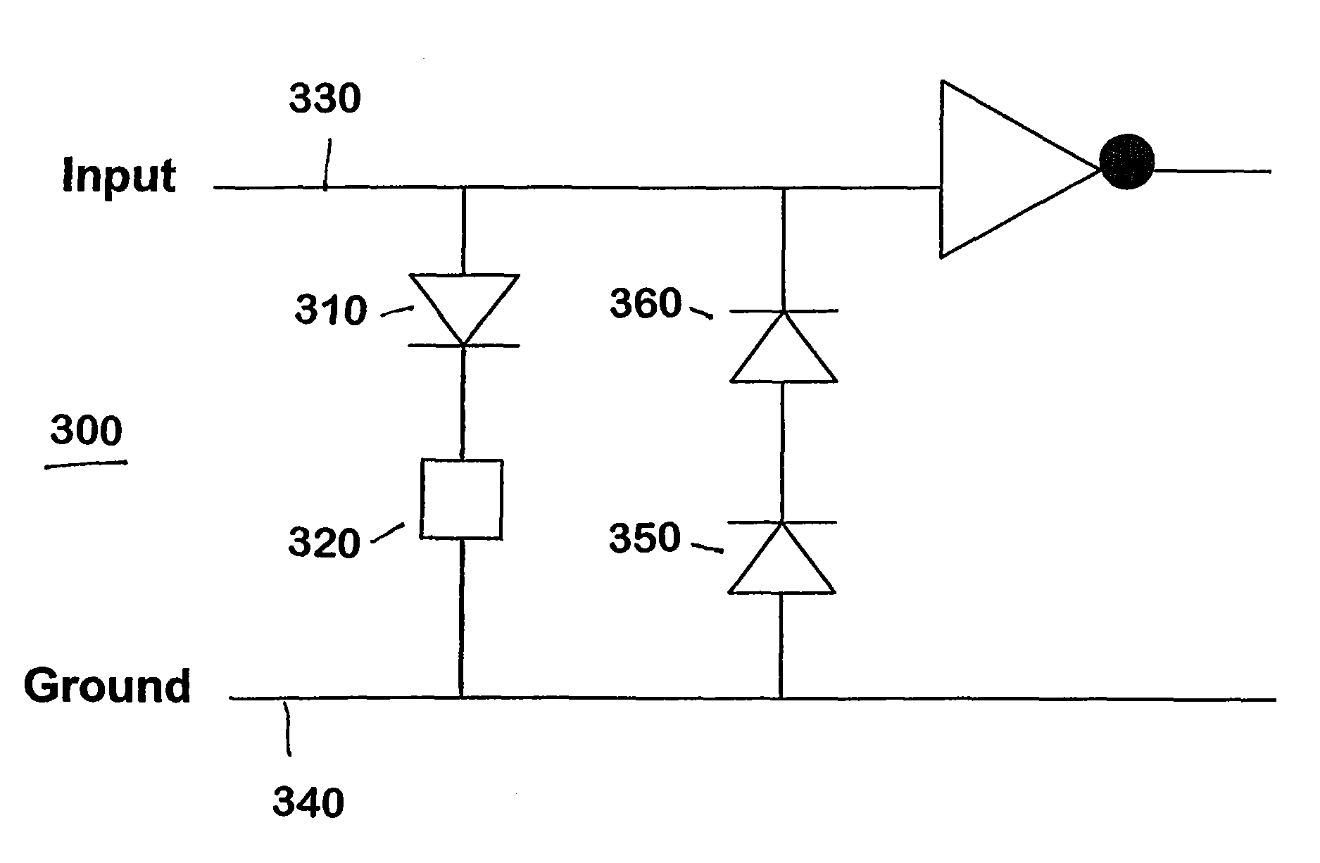 Low capacitance ESD protection structure for high speed input pins