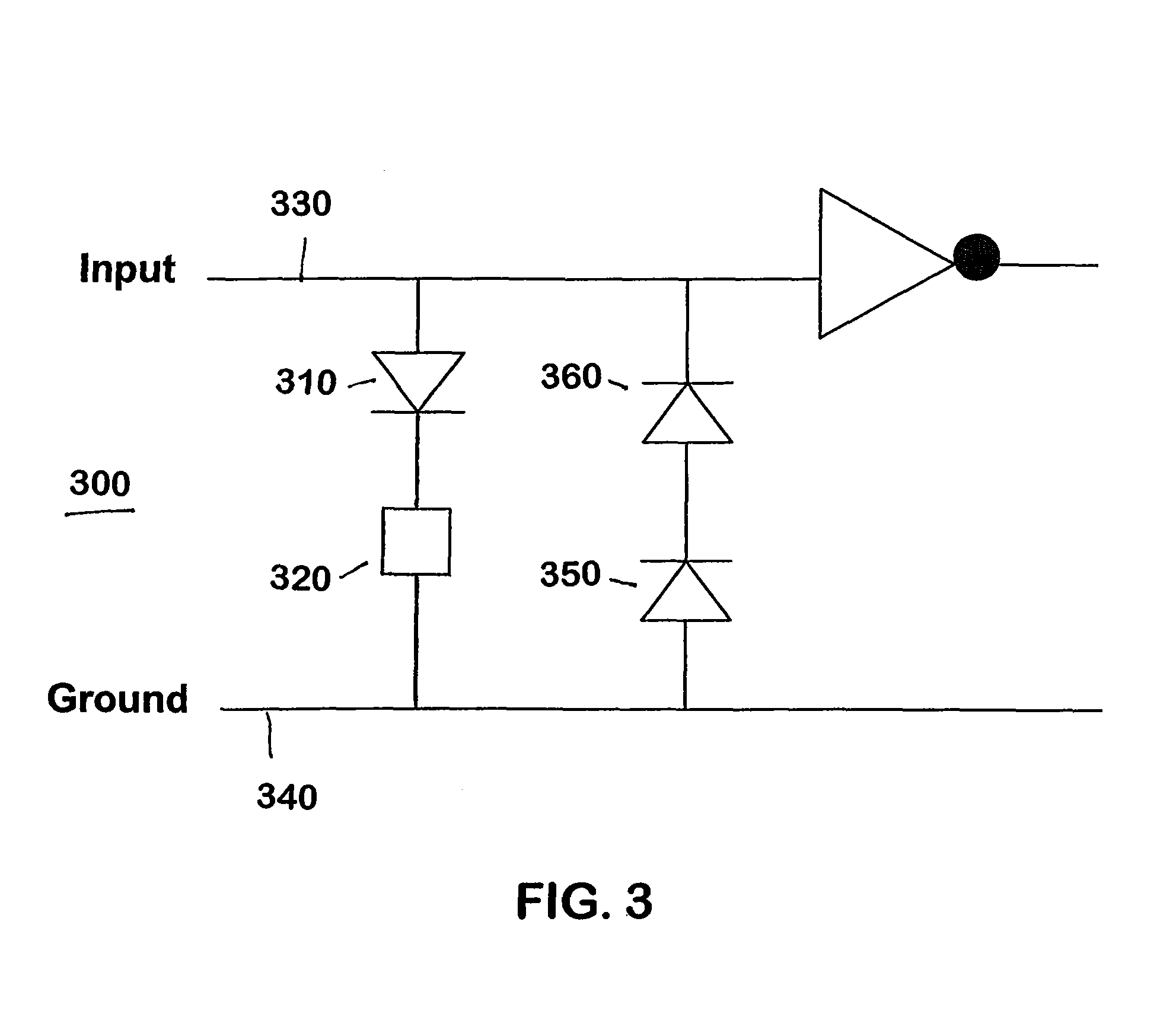 Low capacitance ESD protection structure for high speed input pins