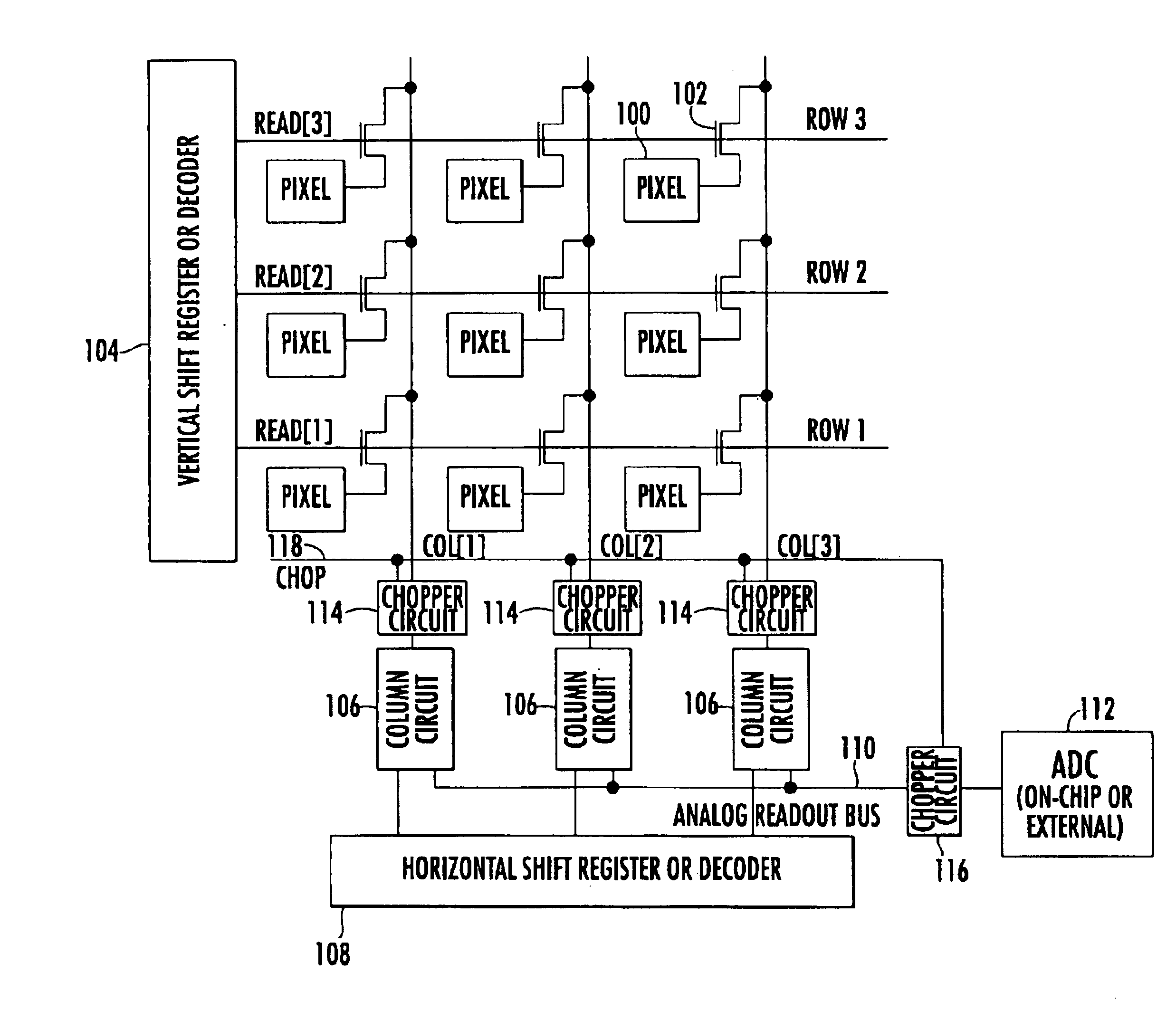 Modification of column fixed pattern column noise in solid state image sensors