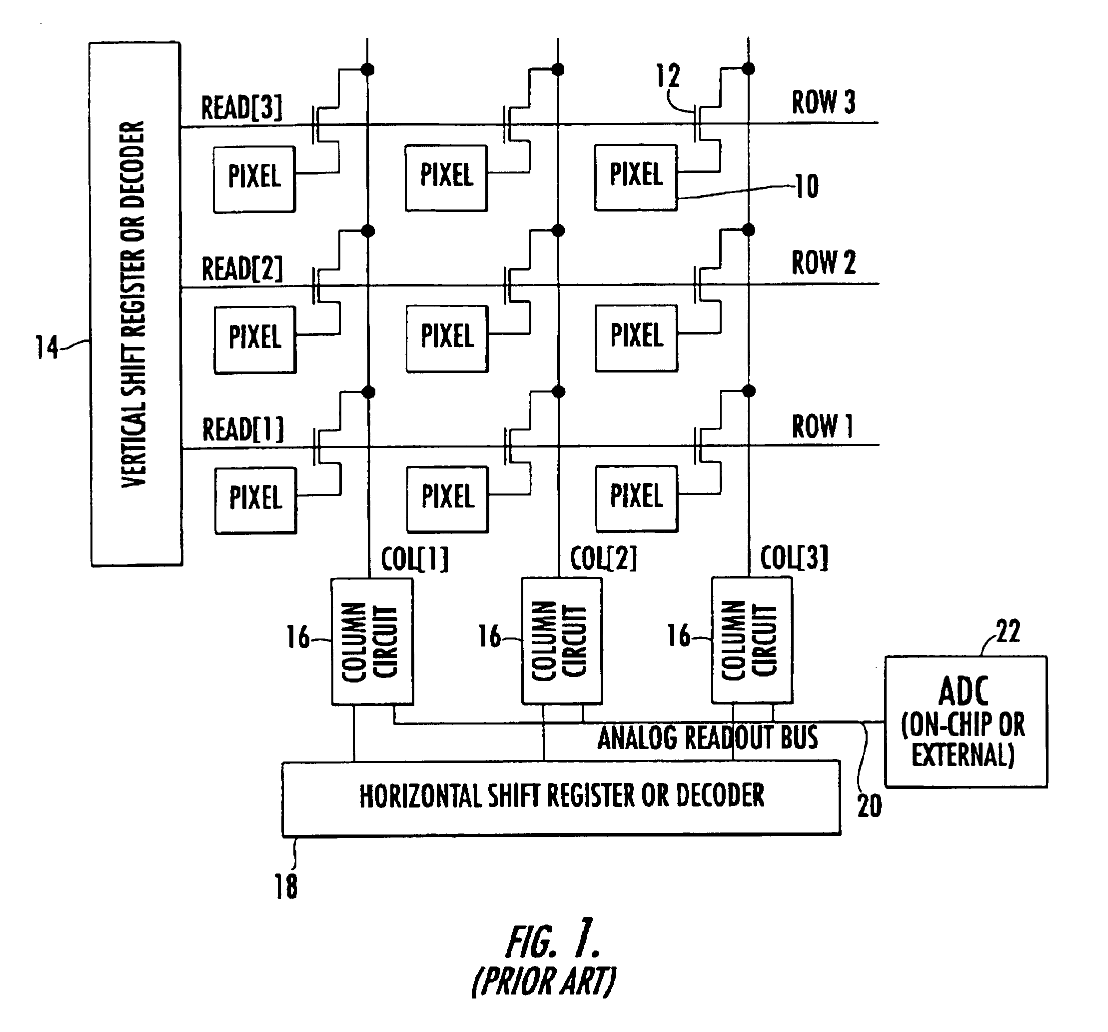 Modification of column fixed pattern column noise in solid state image sensors