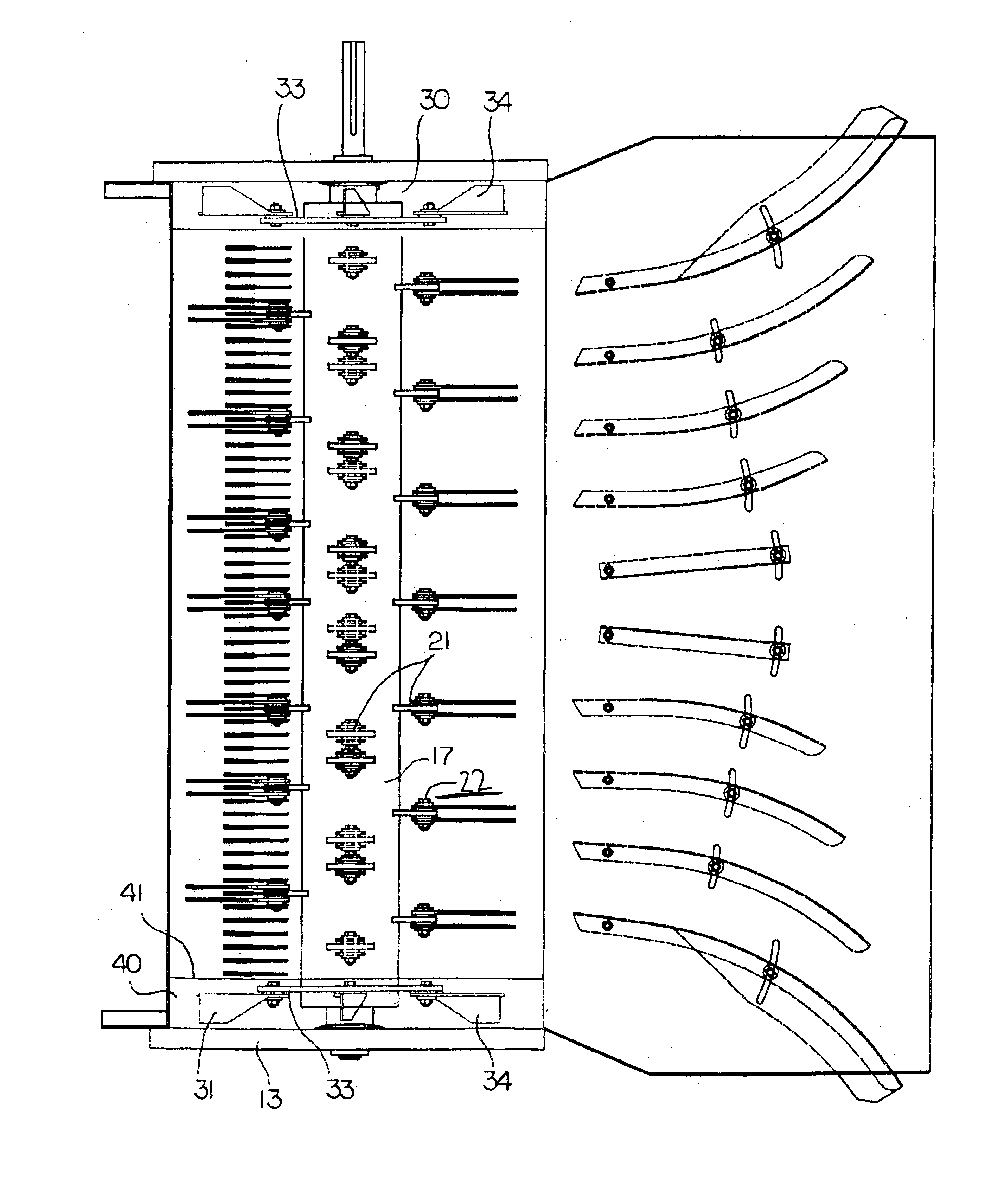 Apparatus for chopping and discharging straw from a combine harvester