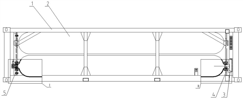 Winding gas cylinder tube bundle type container