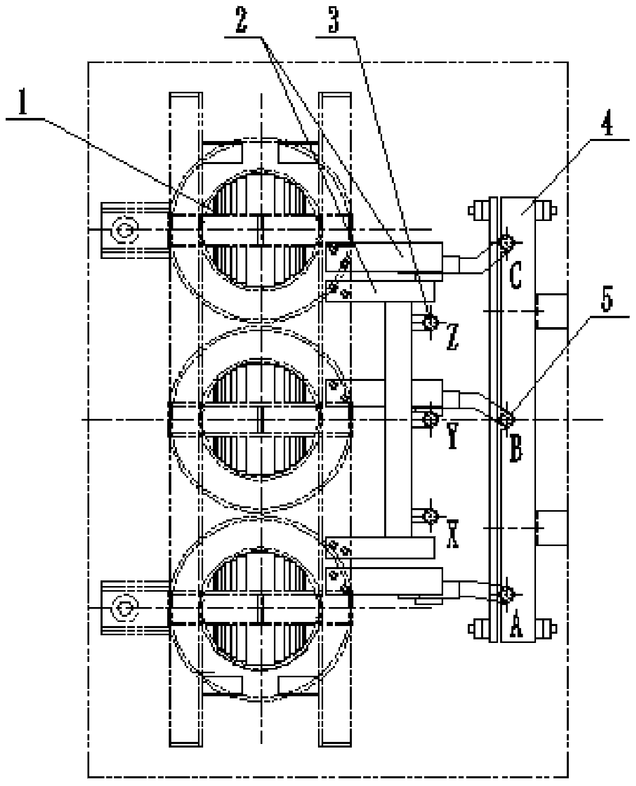 Lead device of oil-immersed series reactor