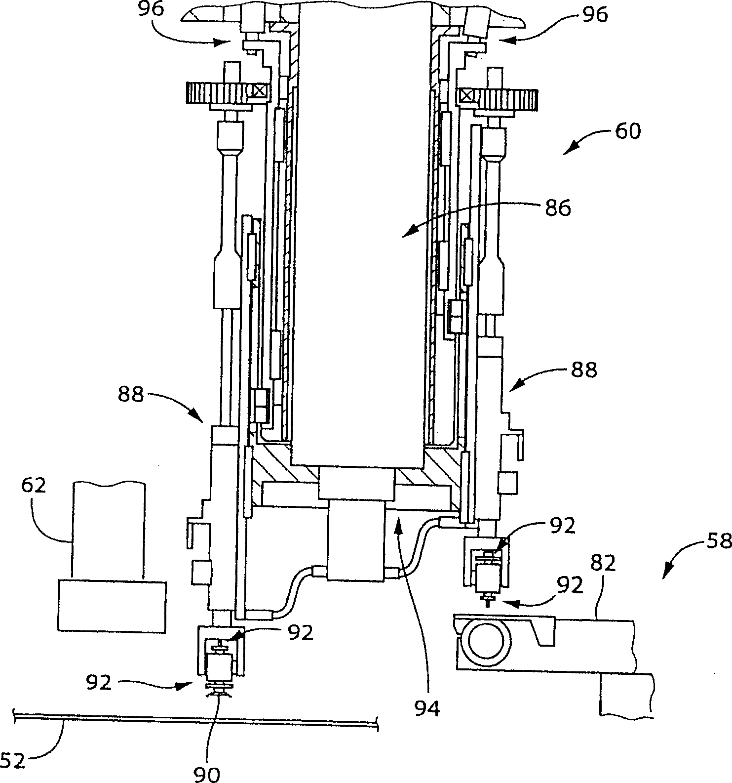 Pair circuit substrate operating machine