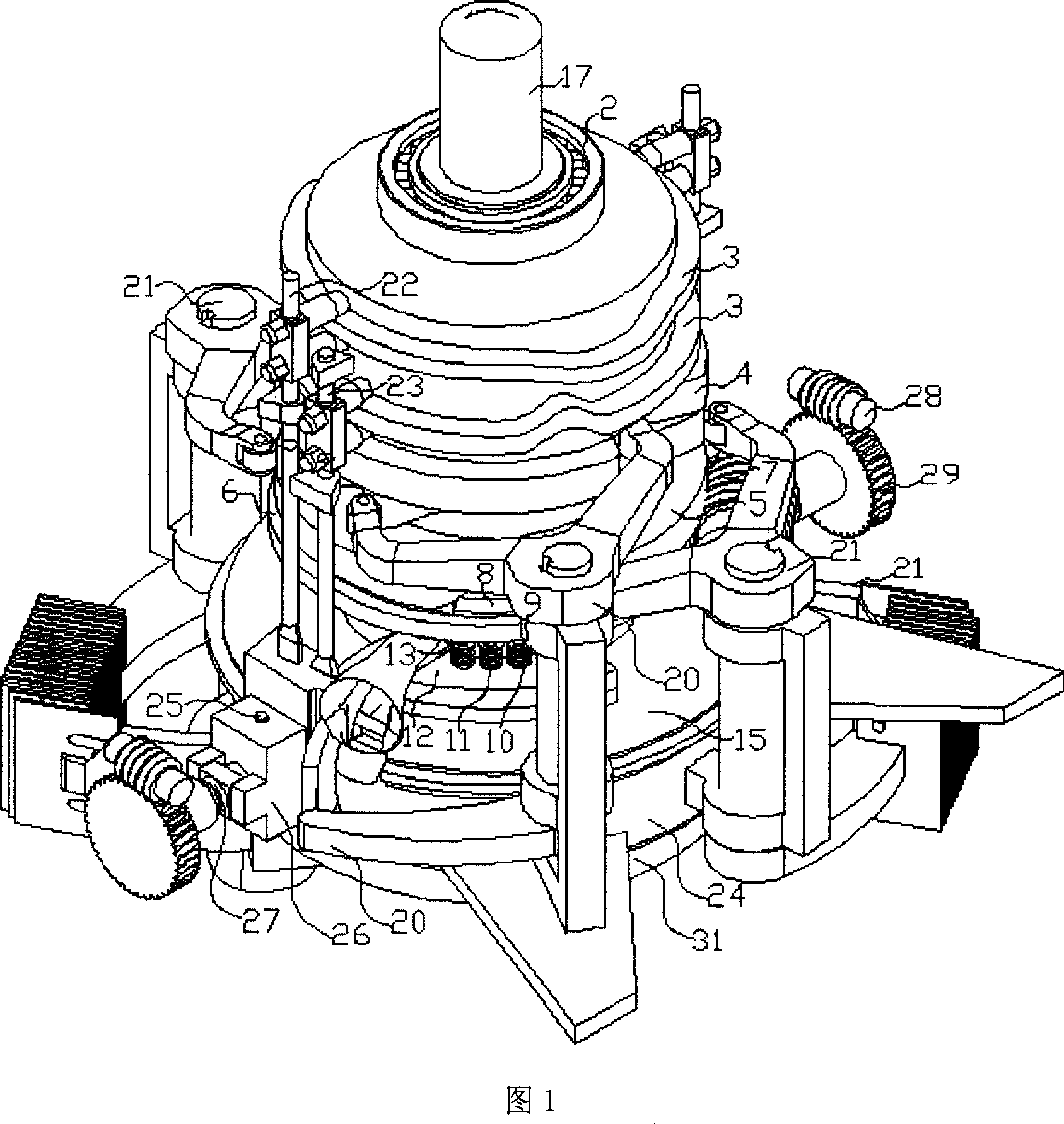 Rotating piston engine with compressing working independent chamber