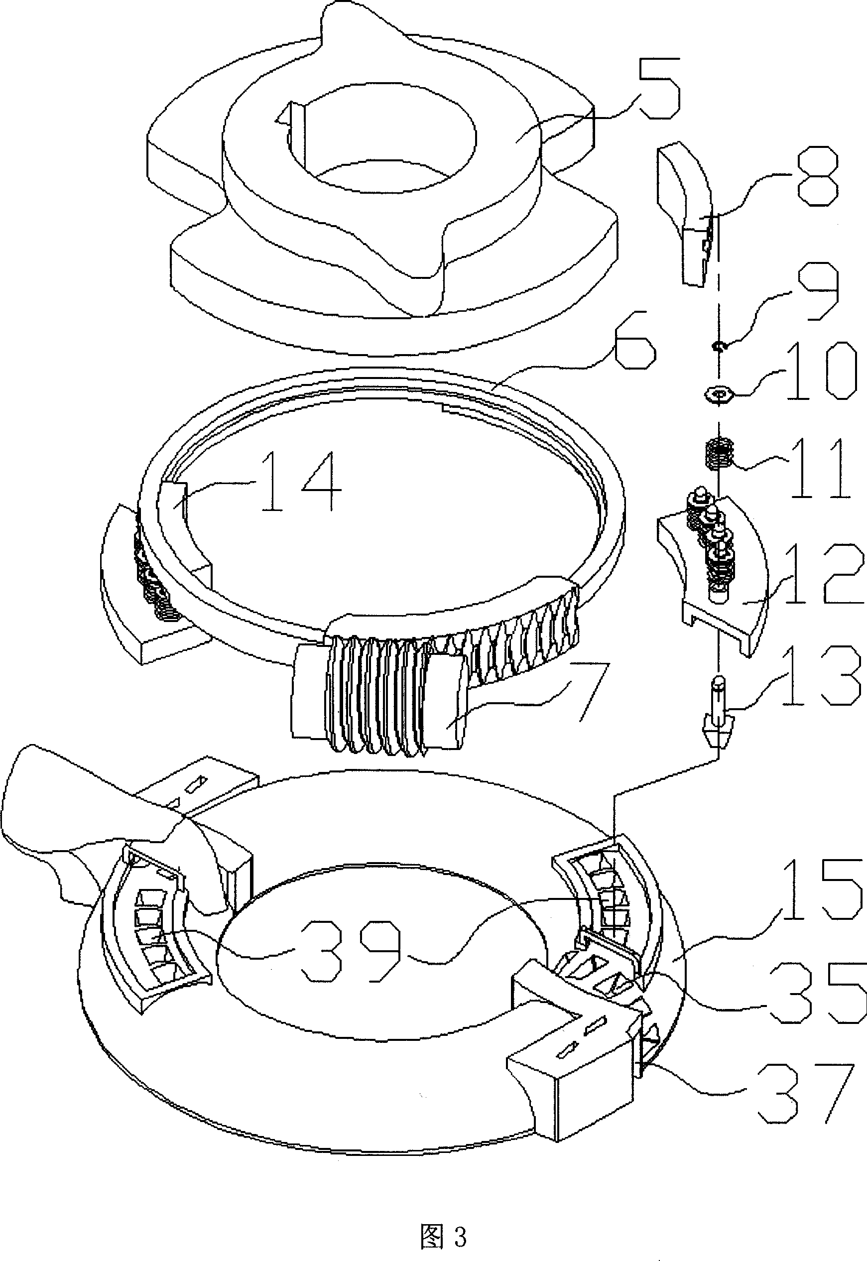 Rotating piston engine with compressing working independent chamber