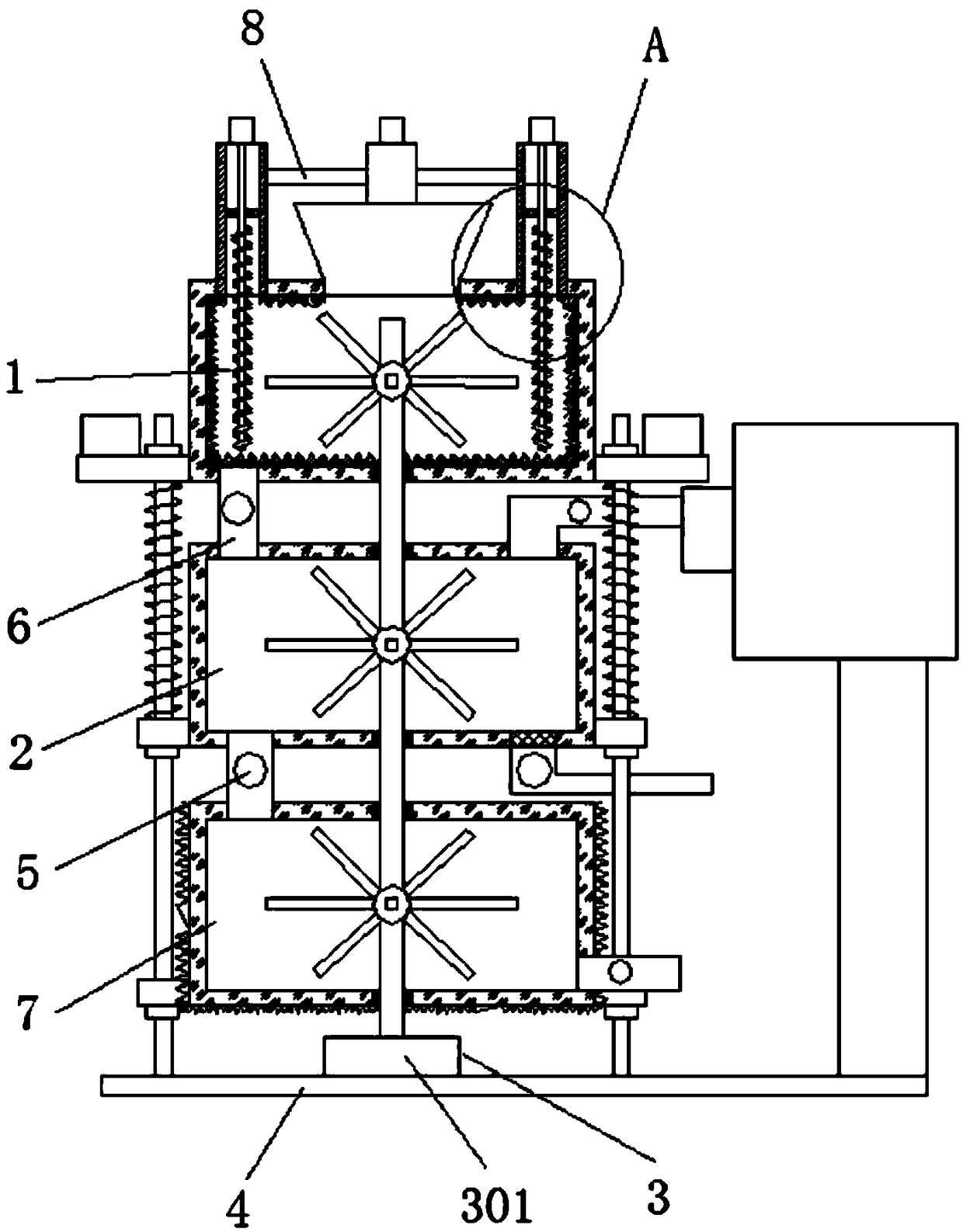 Novel waste sand regenerative device