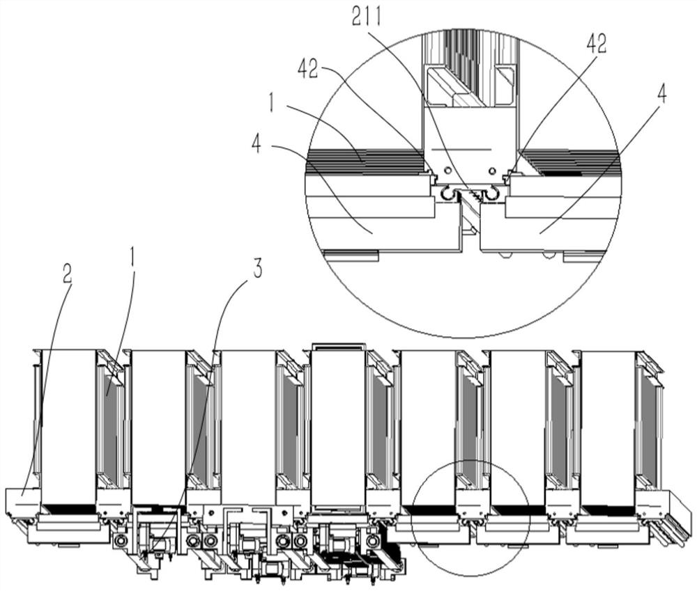 Cabinet door sealing mechanism and low-temperature automatic warehouse