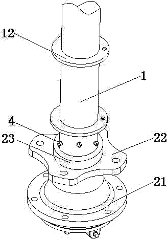 Easy-to-install rotary cultivator cutter shaft assembly