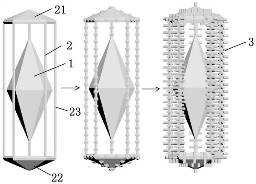 A metal nanoframe with an array structure and its preparation method and application