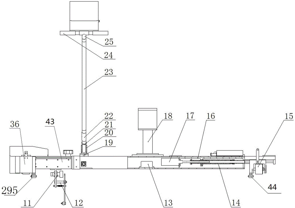 Rapid fine adjustment rail checking device for rail geometrical parameter measurement