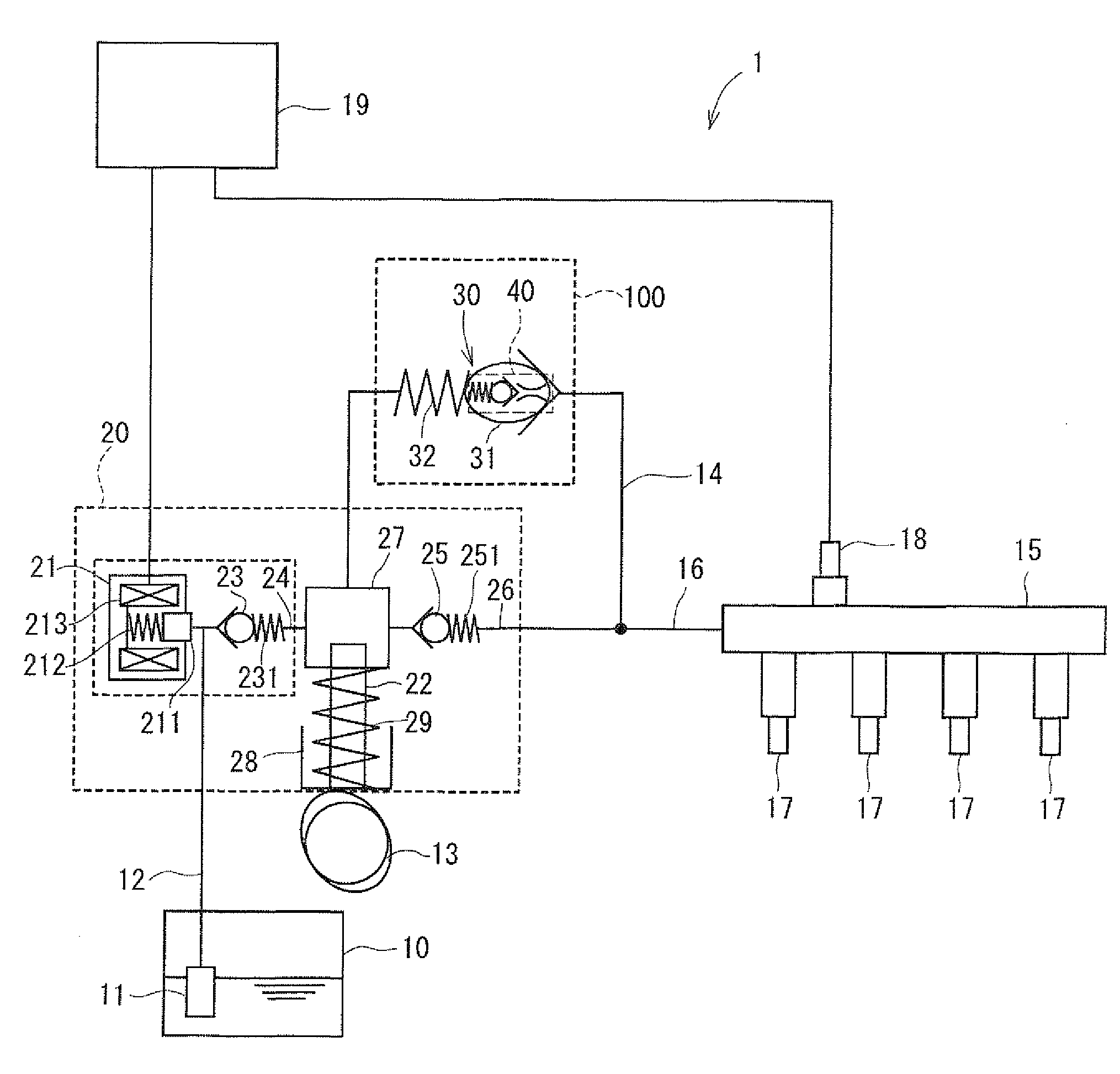 Fuel supply system having pressure control valve