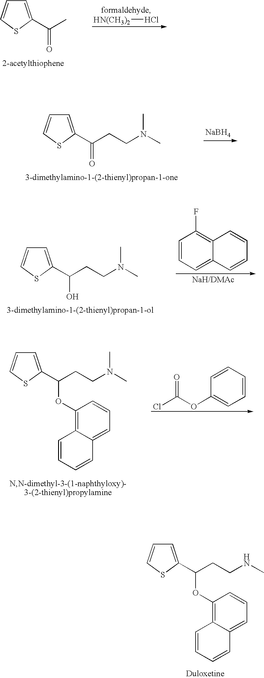 Process for preparing n-methyl-n-hydroxyl-3-(1-naphthyloxy)-3-(2-thienyl)propylamine derivative