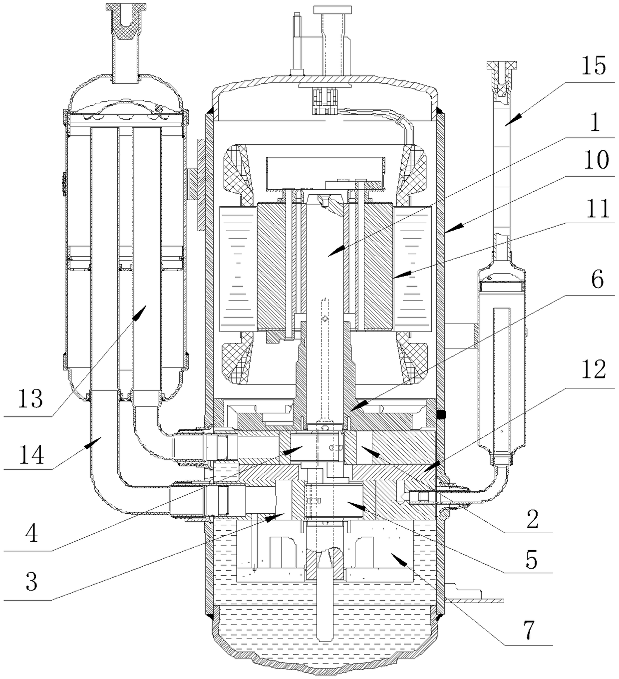 Variable capacity compressor and refrigeration equipment