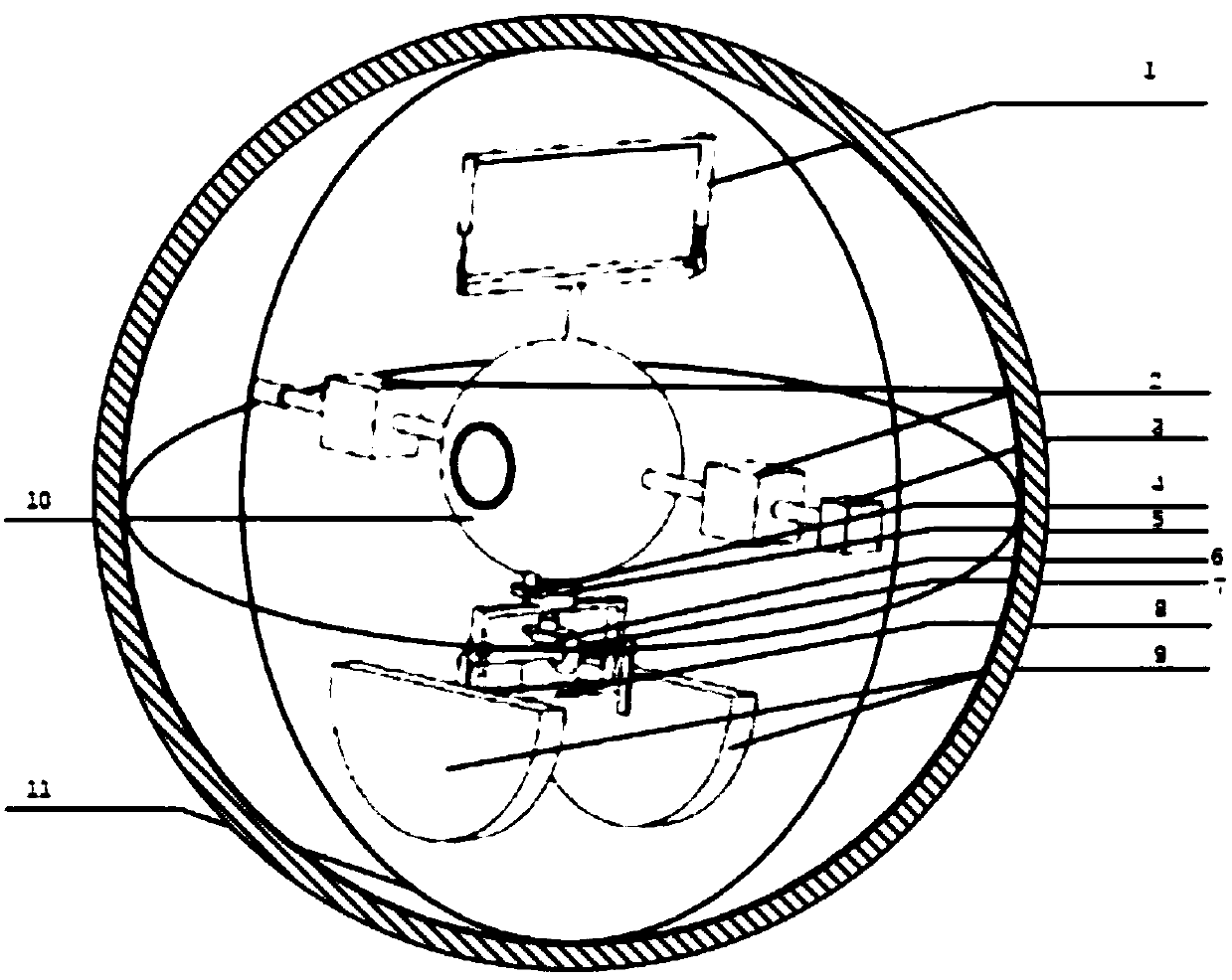 An underwater sail-powered intelligent spherical robot