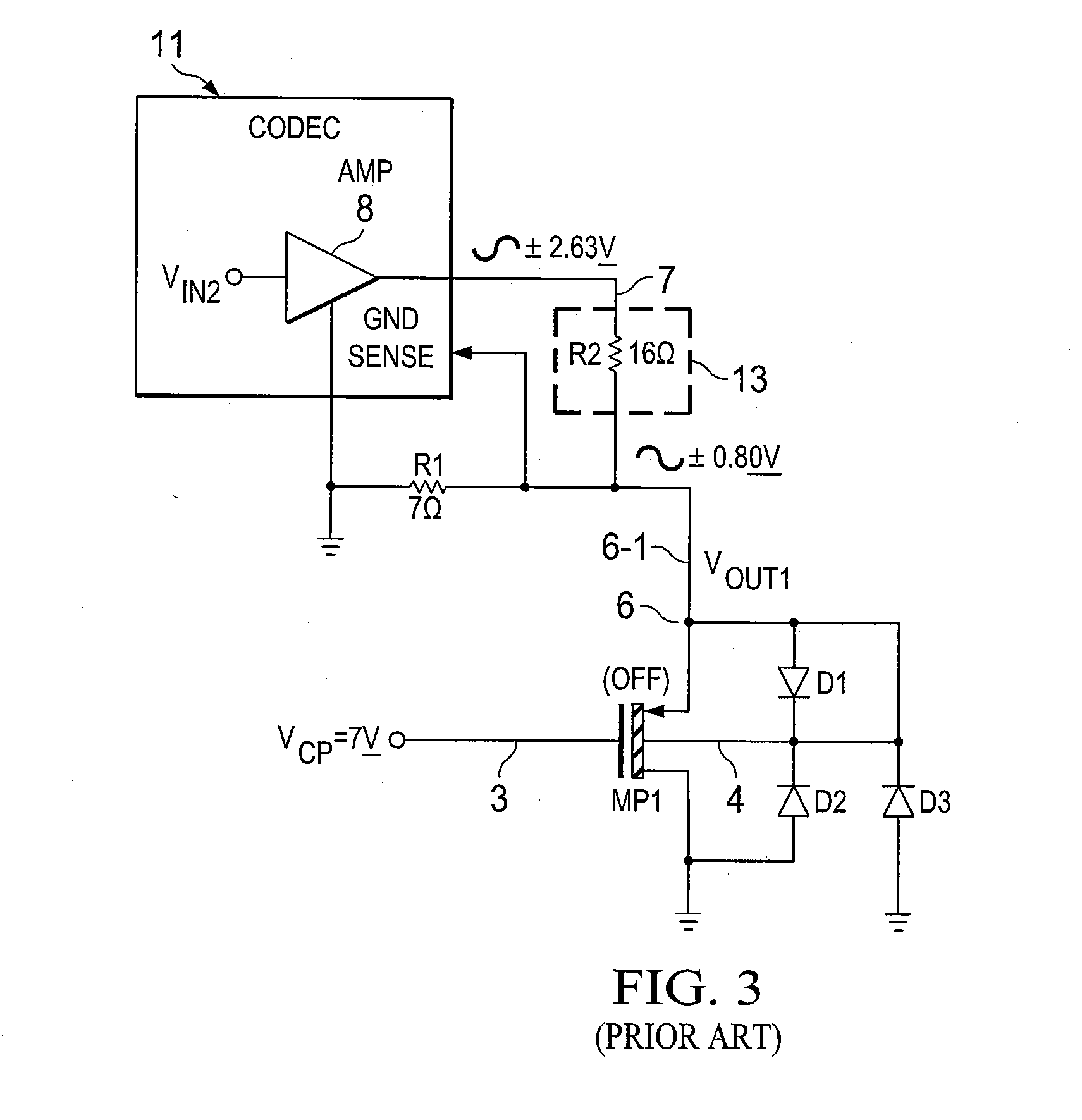 Negative Audio Signal Voltage Protection Circuit and Method for Audio Ground Circuits