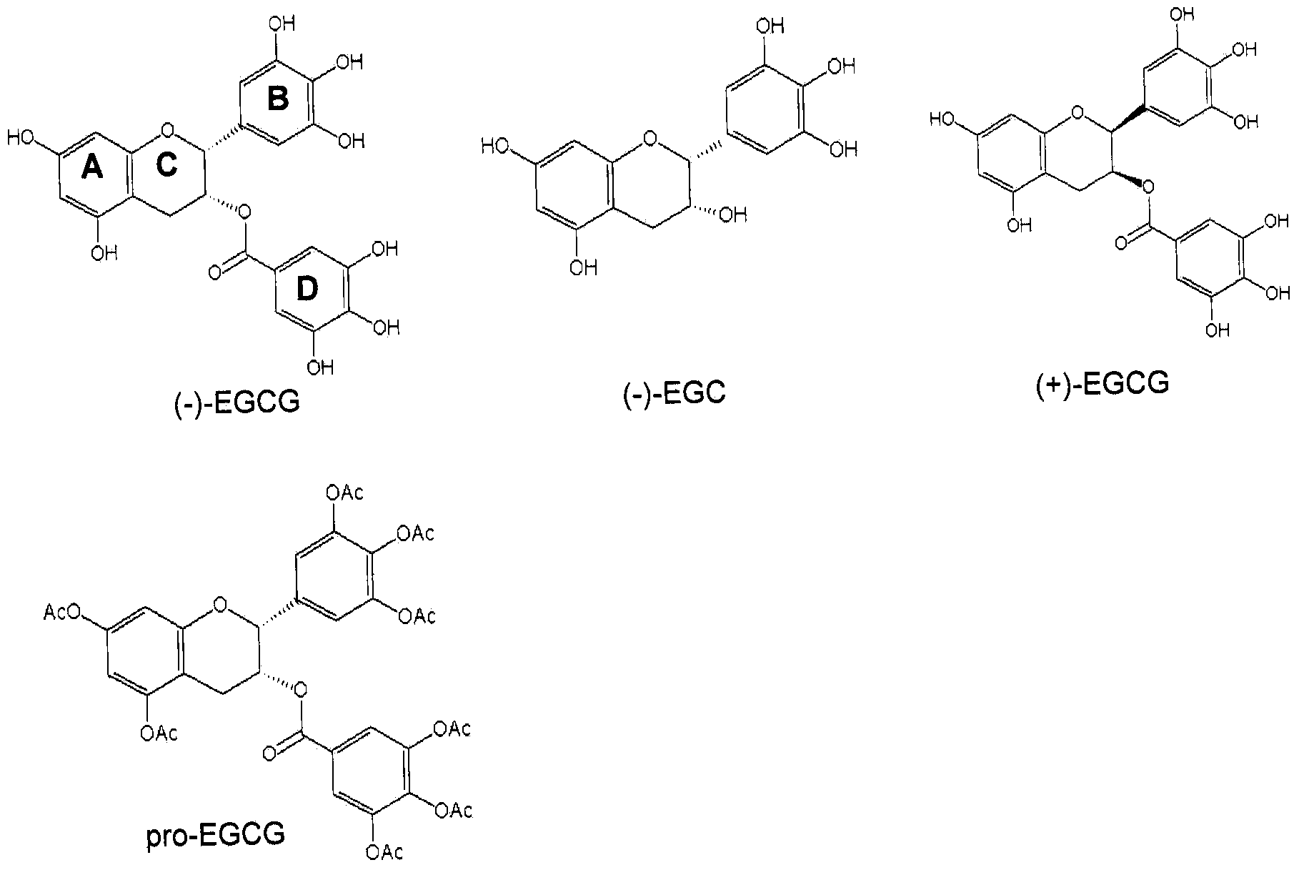 Synthetic epigallocatechin gallafe (EGGG) analogs