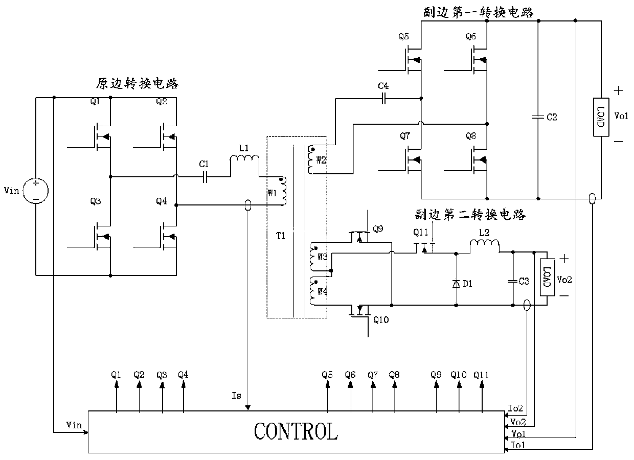 A dual output port charging circuit and its control method