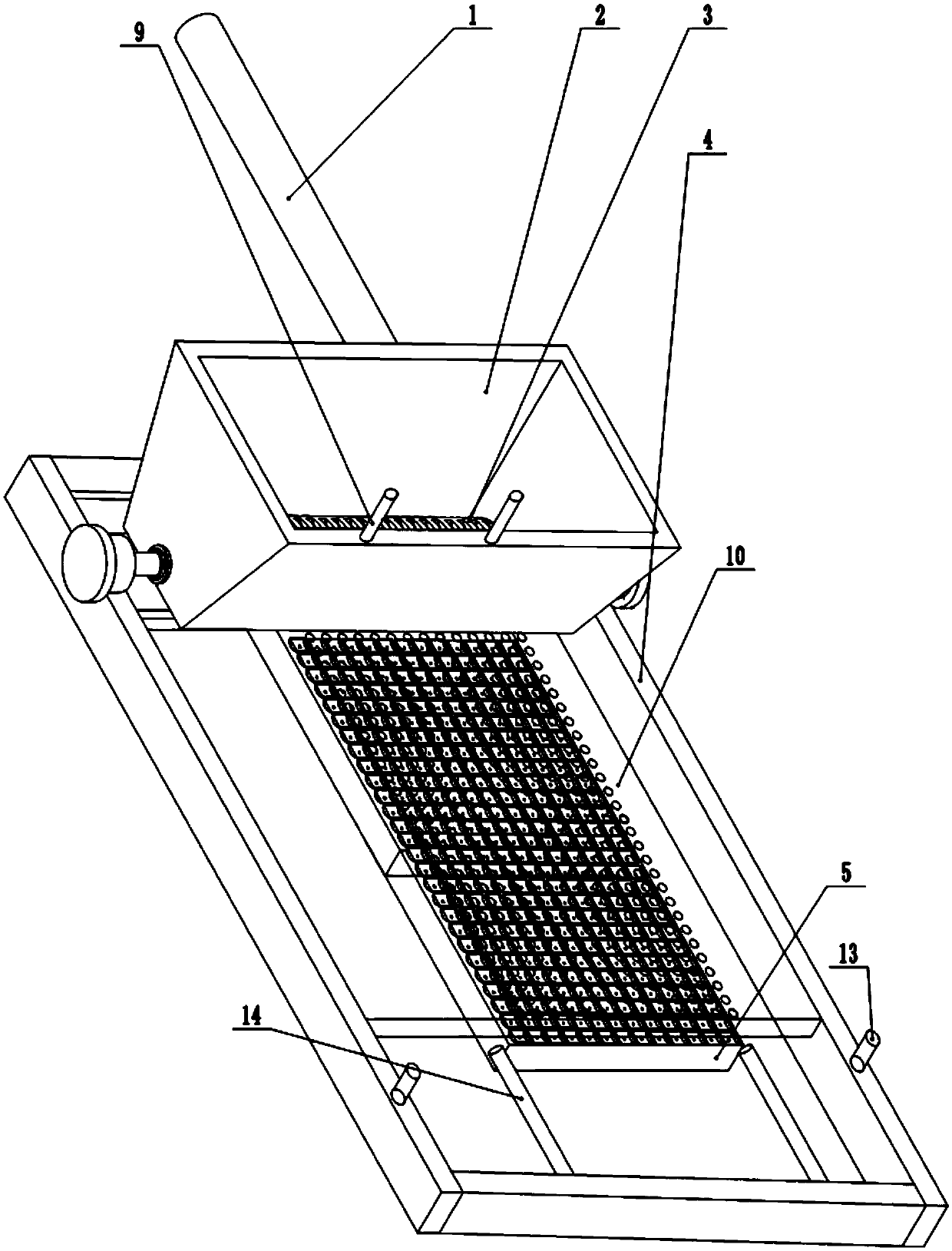 Novel high-efficiency hybrid rice blanket type seedling growing method