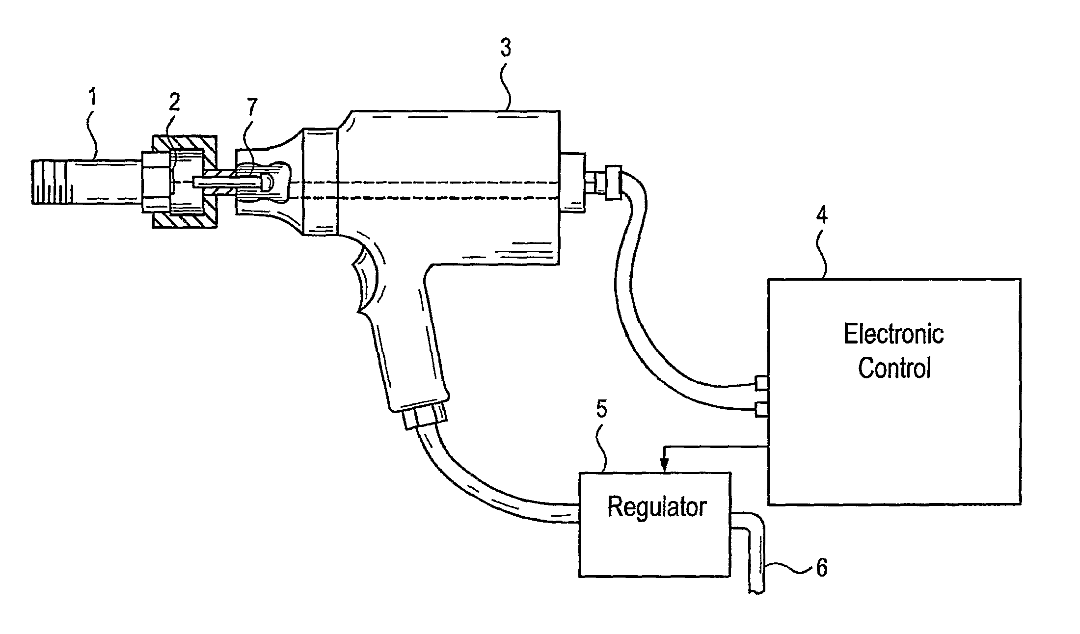 System for dynamically controlling the torque output of a pneumatic tool