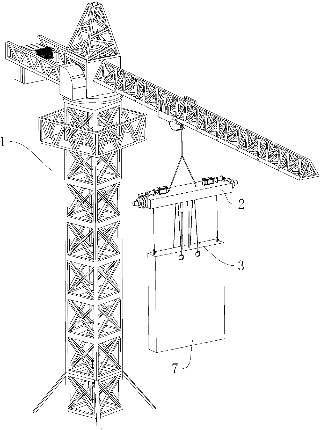 Lifting device for prefabricated concrete outer wallboard and lifting method of lifting device