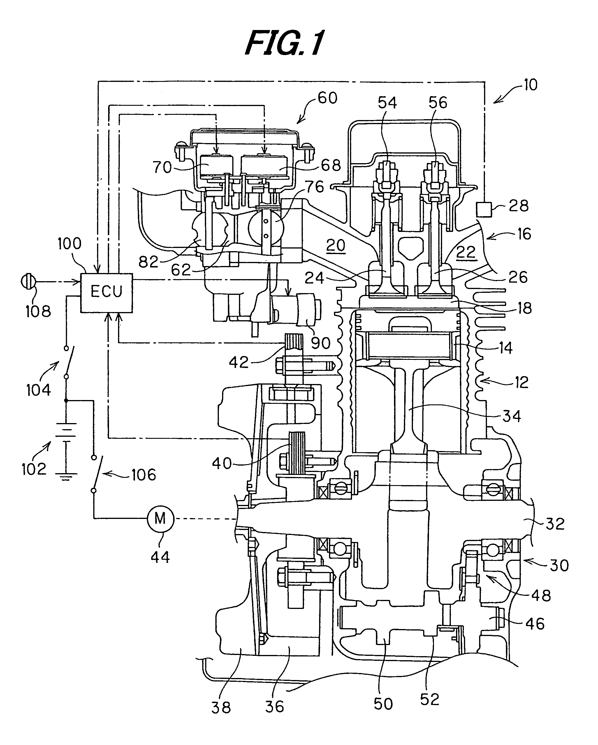 Electrically-actuated throttle device for general-purpose engine