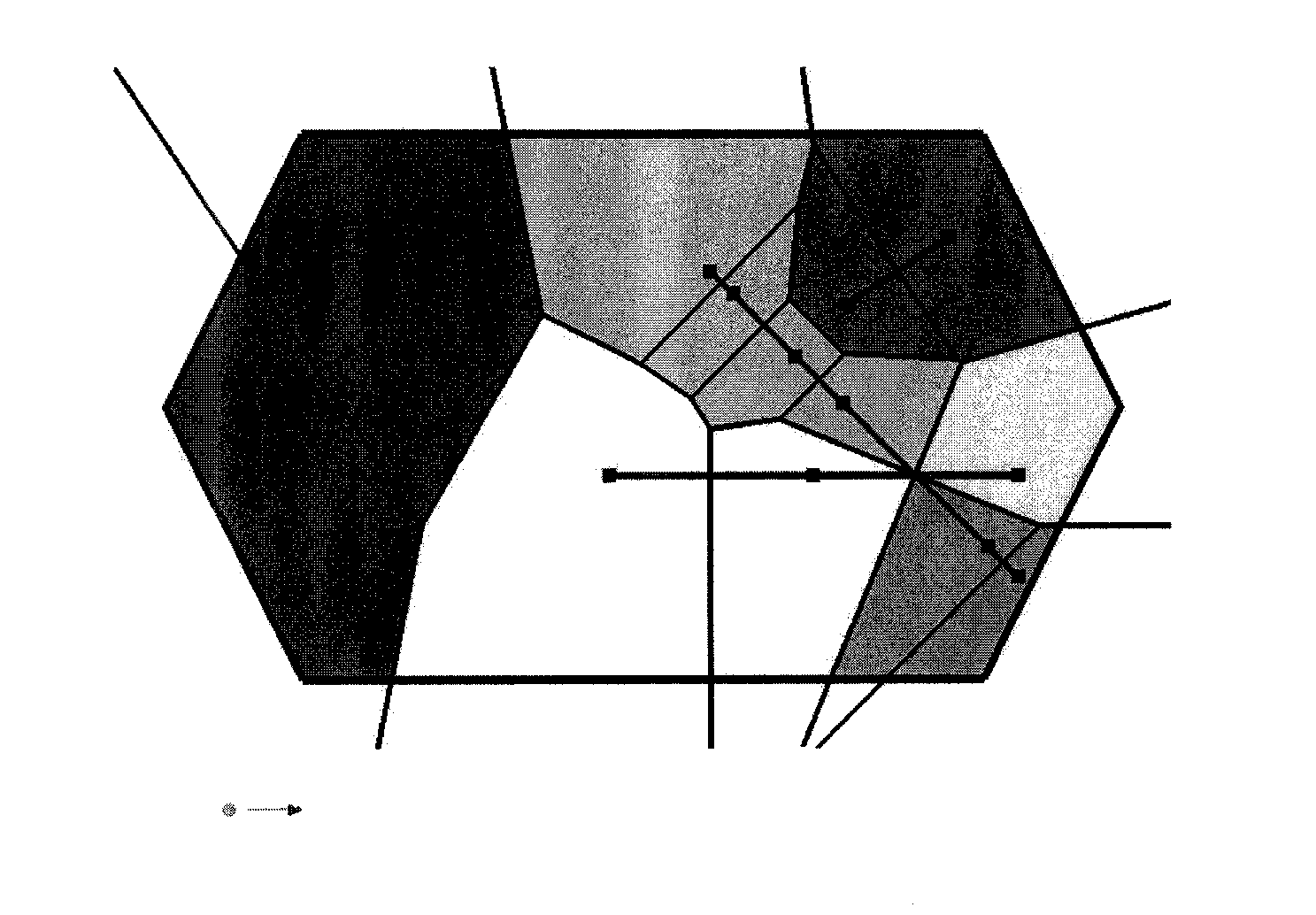 Method for constructing a fracture network grid from a Voronoi diagram